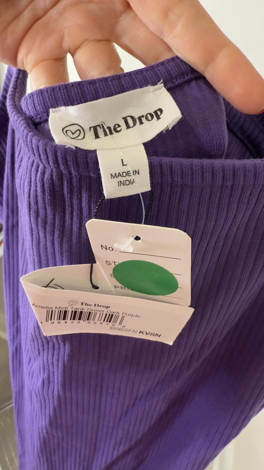 Designer The Drop Women's Purple Midi Dress - Size L Size L / US 10 / IT 46 - 3 Thumbnail