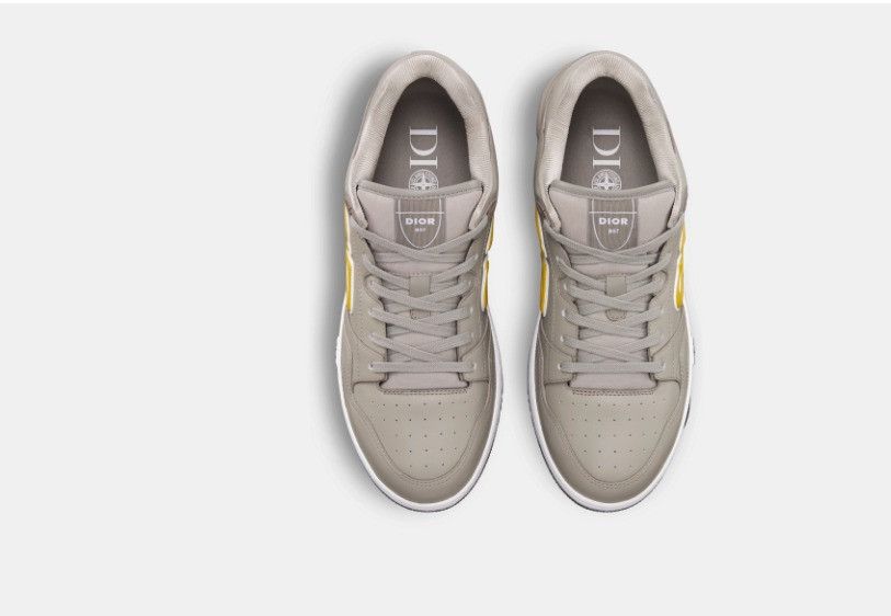 Dior × Stone Island o1w1db10325 3SN31 Low-Top Sneakers in Grey & Yellow Size US 12 / EU 45 - 4 Thumbnail