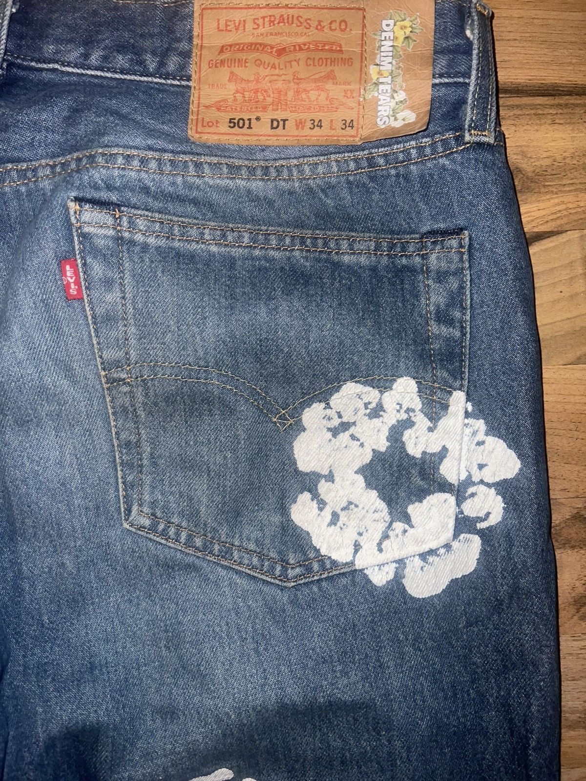 DENIM TEARS × Levi's Denim Tears x Levis Cotton Wreath Jeans Size US 34 / EU 50 - 4 Thumbnail