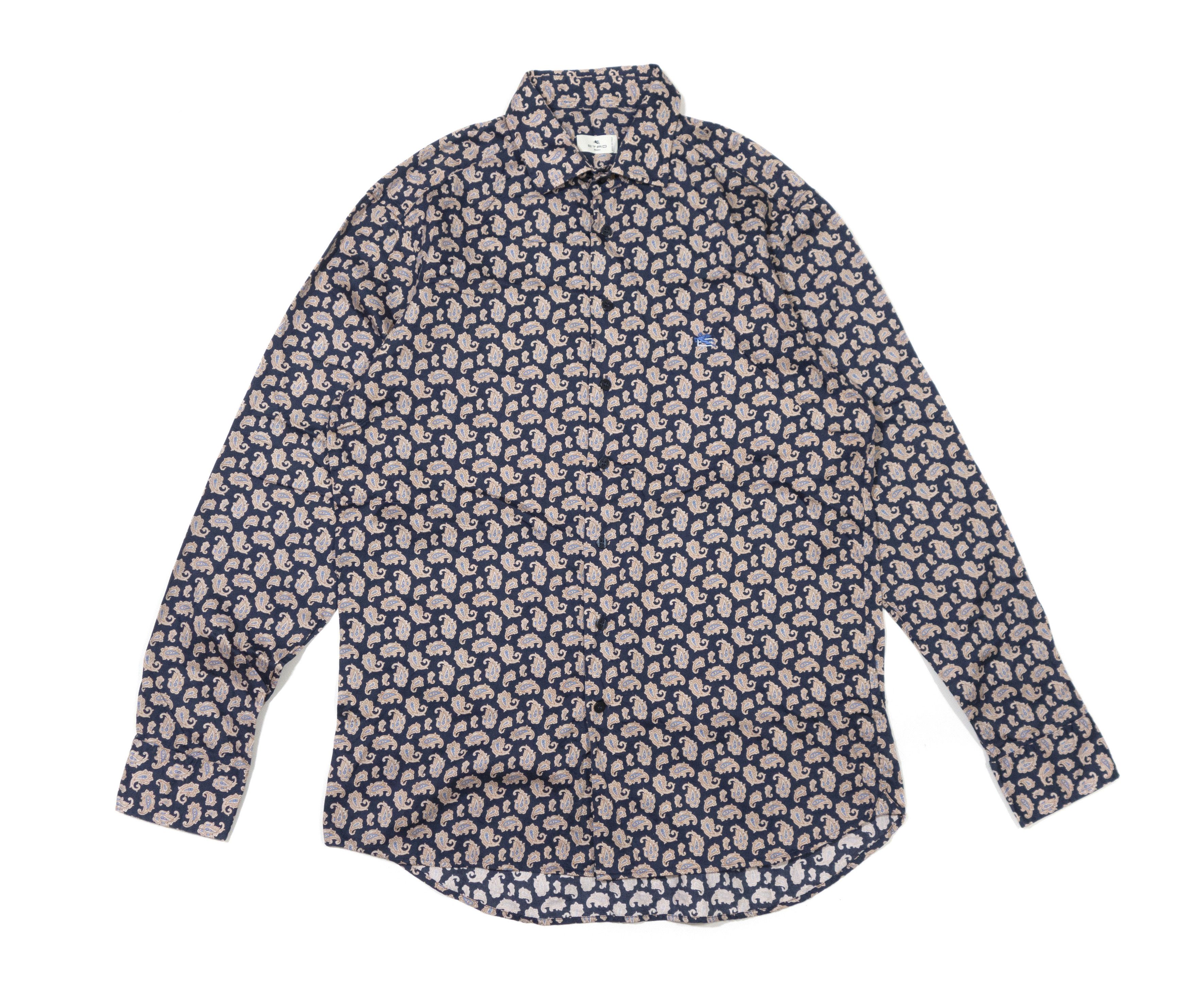 Etro Logo Paisley Dress Shirt Size US L / EU 52-54 / 3 - 1 Thumbnail