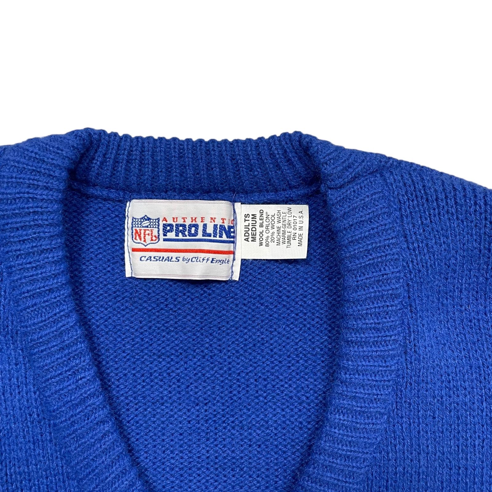 NFL VTG 90s BUFFALO BILLS CLIFF ENGLE WOOL KNIT SWEATER SIZE M Size US M / EU 48-50 / 2 - 4 Thumbnail