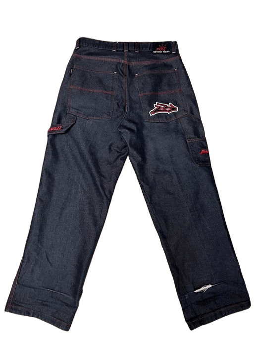 Other Sancezz jeans, shiny, vintage baggy, silver, metallic Y2K 34 Size US 34 / EU 50 - 1 Thumbnail