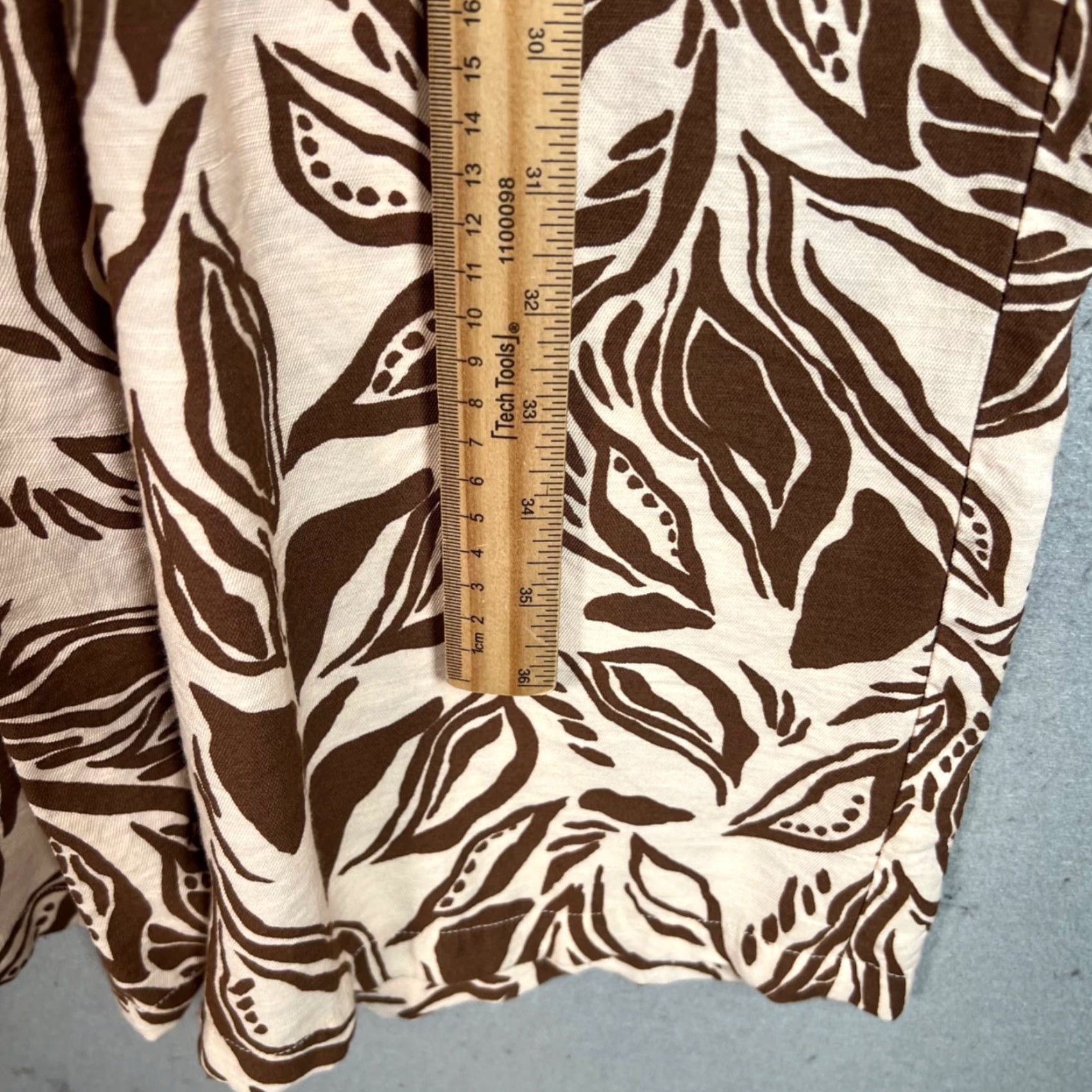 Mango Mango Womens XS Brown Leaf Print Wide-Leg Pants Size 26" / US 2 / IT 38 - 7 Thumbnail