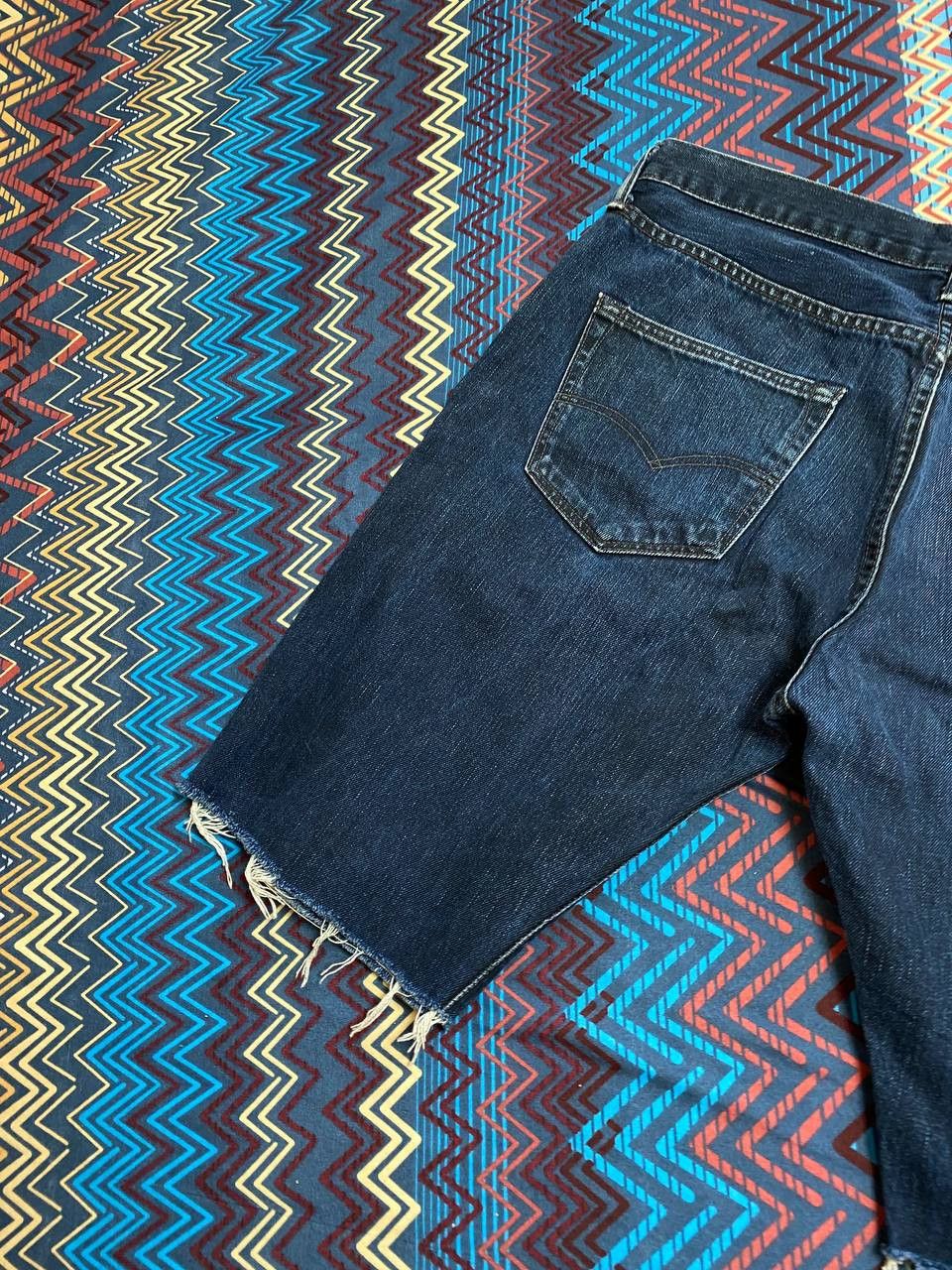 Levi's × Vintage Vintage Y2K Levis 501 Avant Garde faded Denim Logo Shorts Size US 34 / EU 50 - 12 Thumbnail