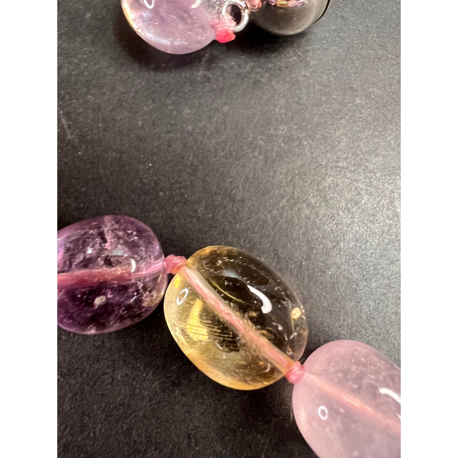 Other NEW Multi quartz knotted necklace with 925 magnetic clasp Size ONE SIZE - 6 Thumbnail