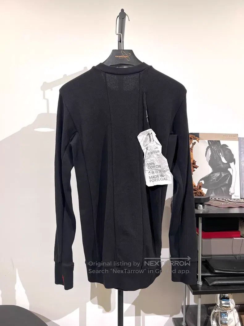 Boris Bidjan Saberi Boris Bidjan Saberi CR3 waffle knit panel crewneck long sl Size US M / EU 48-50 / 2 - 2 Thumbnail