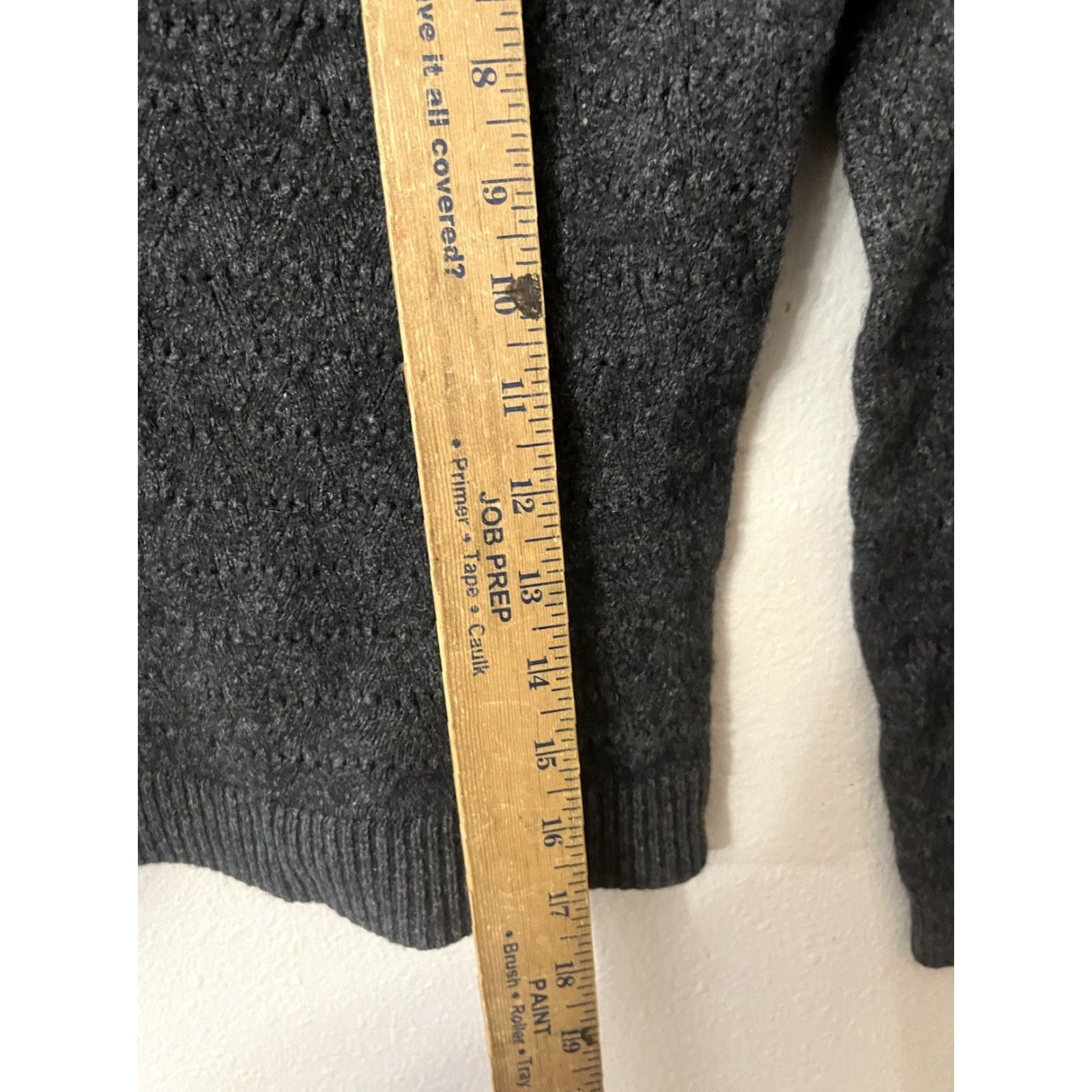 Loft VINTAGE LOFT Sweater Shirt Women M Gray Wool Cotton Pullover Long Sleeve Round Neck Classic Geometric 90s Fall Women Size M / US 6-8 / IT 42-44 - 5 Thumbnail