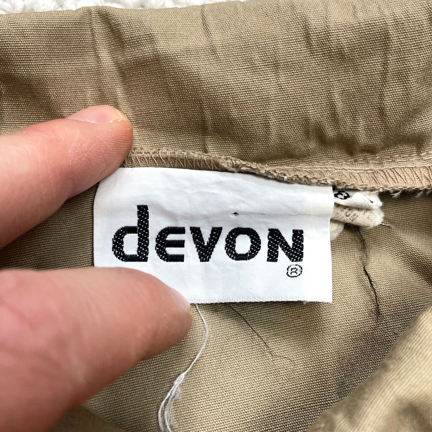 Vintage Devon Button-Down Shirt Mens 18 Brown Khaki Collared Long Sleeve Two Pocket Top Size US XXL / EU 58 / 5 - 3 Thumbnail