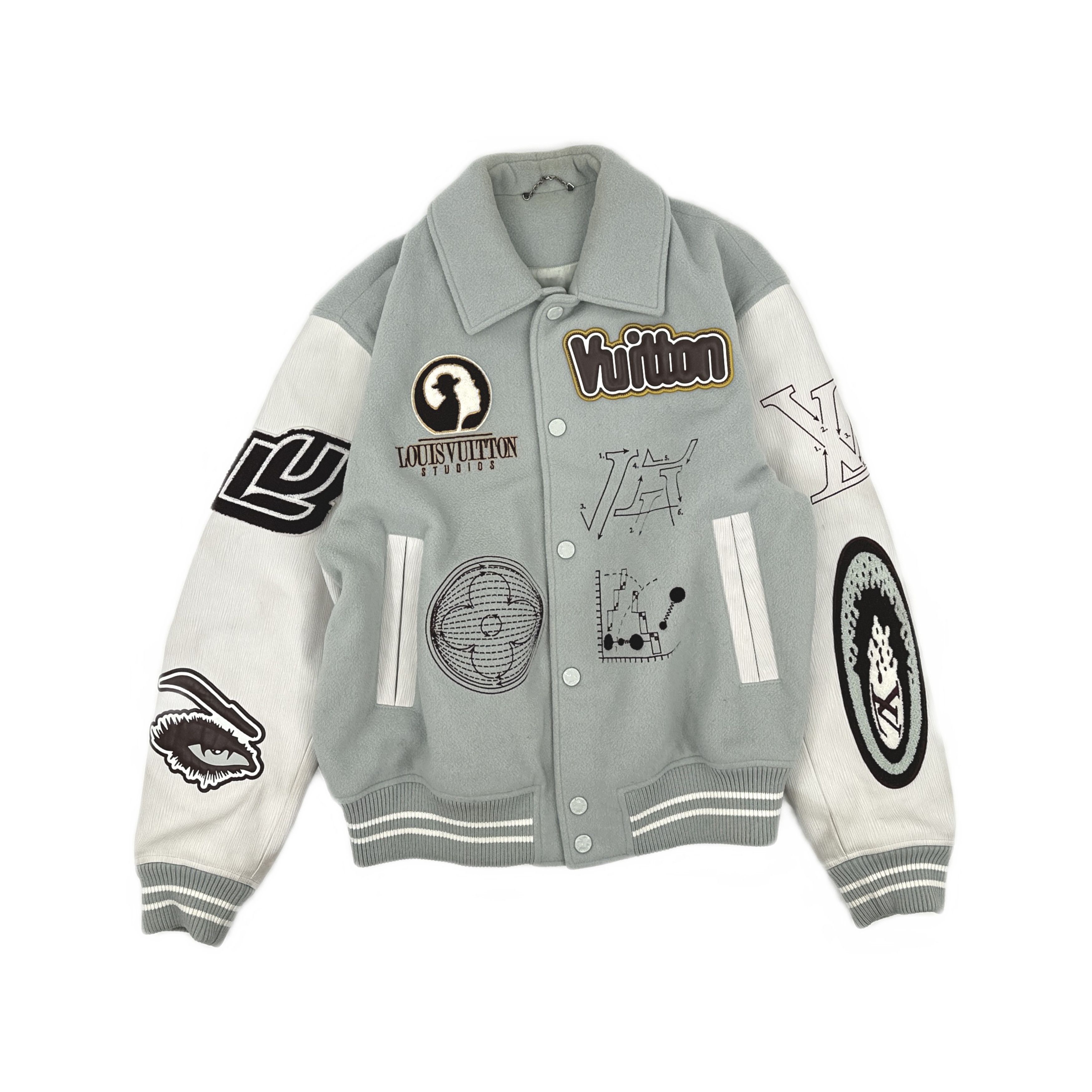 Louis Vuitton Louis Vuitton Varsity Jacket Blue Green 54 | Grailed