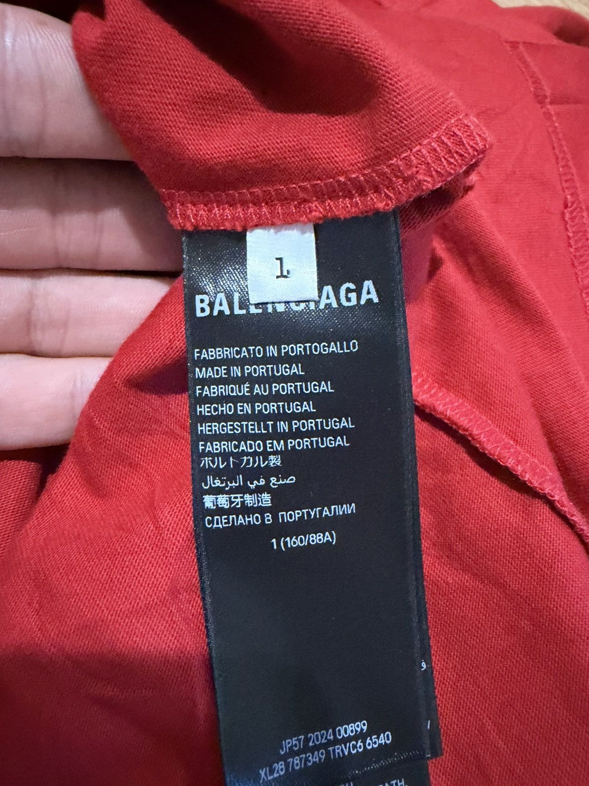 Balenciaga Balenciaga Keep Calm T shirt Red Size US L / EU 52-54 / 3 - 5 Thumbnail