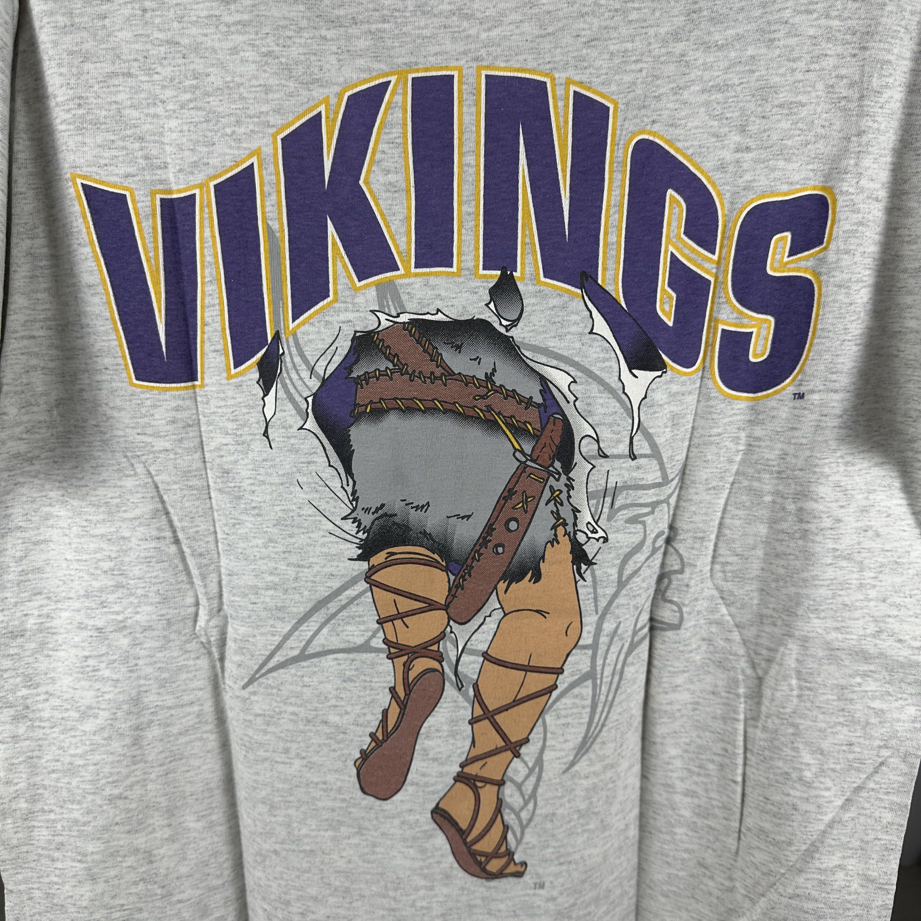 Vintage 1993 Minnesota Vikings Football NFL Breakthrough Nutmeg Tee Size US M / EU 48-50 / 2 - 4 Thumbnail