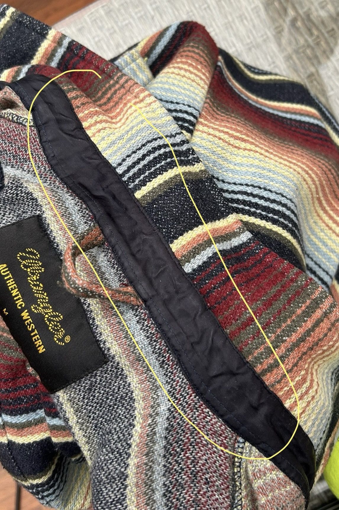 Wrangler Wrangler Striped Native Pattern Wool Blend Southwest Shirt Size US M / EU 48-50 / 2 - 8 Thumbnail