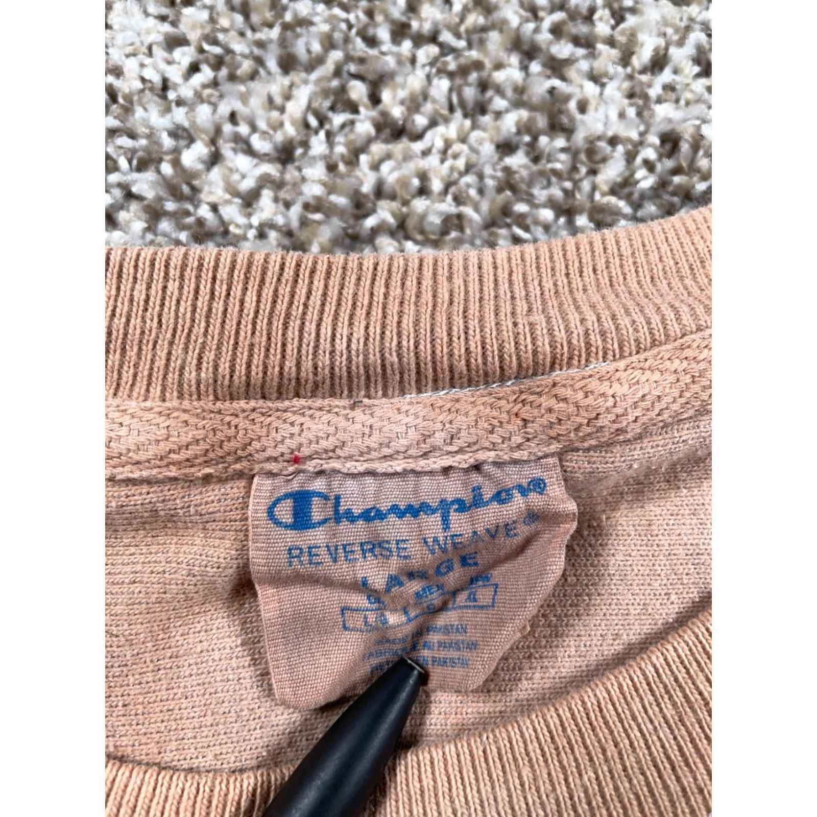 Champion Champion Reverse Weave Atlantis Terry Cloth Sweatshirt Adult Large Beige Crew Beig e Size US L / EU 52-54 / 3 - 3 Thumbnail