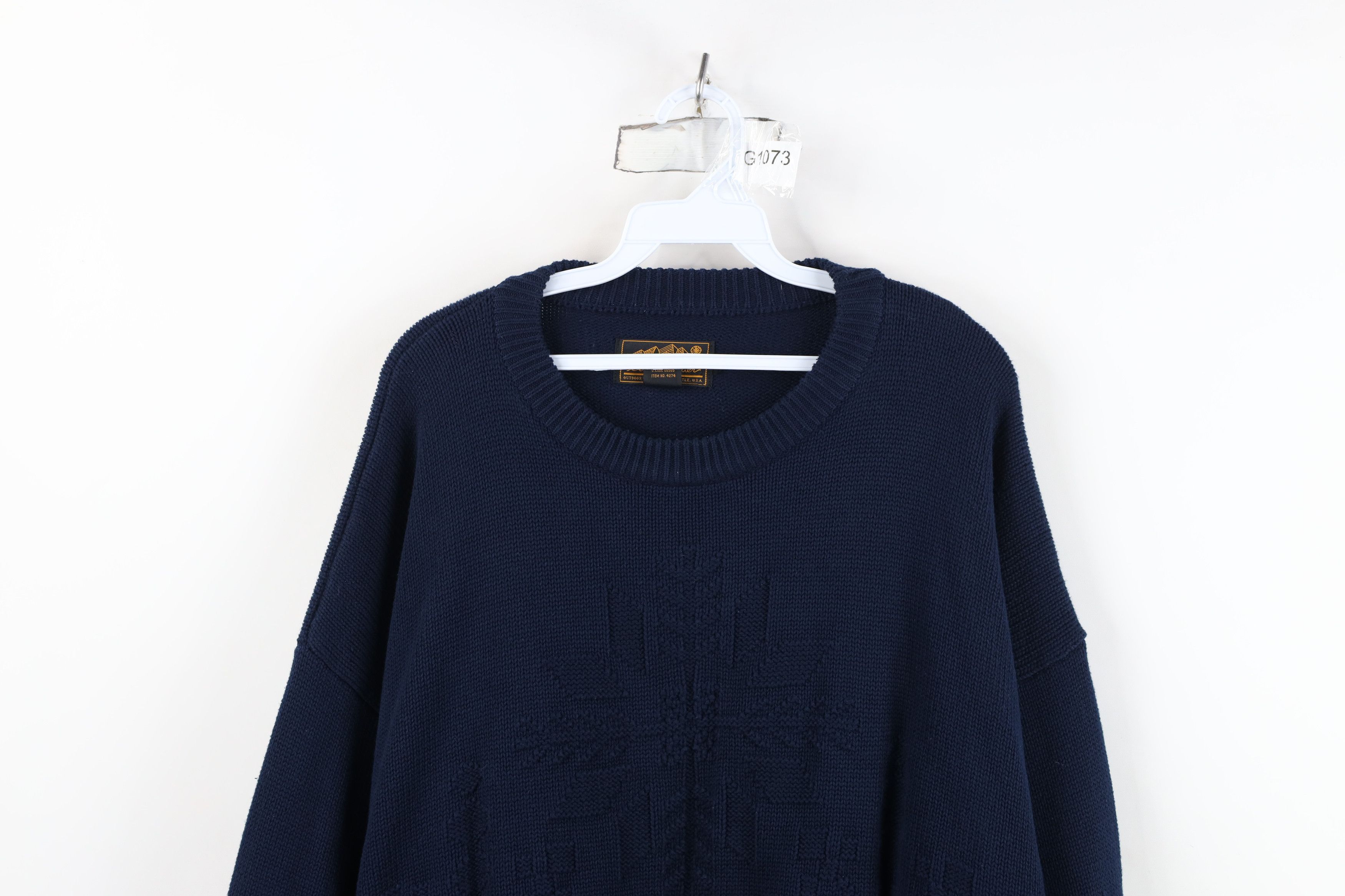 Eddie Bauer Vintage 90s Eddie Bauer Heavyweight Snowflake Sweater Cotton Size US XL / EU 56 / 4 - 2 Thumbnail