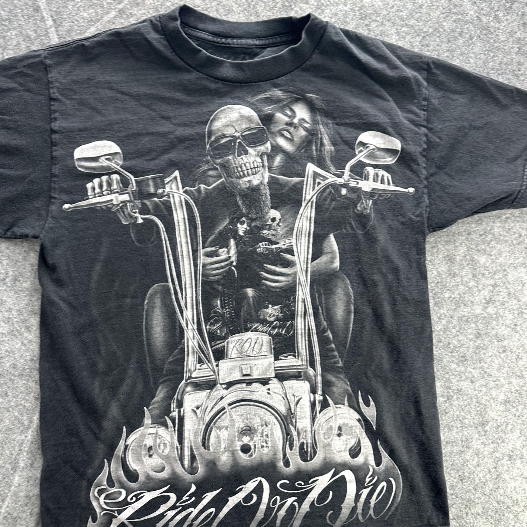 RODA Ride Or Die Shirt Mens Medium Black Biker Motorcycle Skull Graphic Tee ROD Size US M / EU 48-50 / 2 - 5 Thumbnail