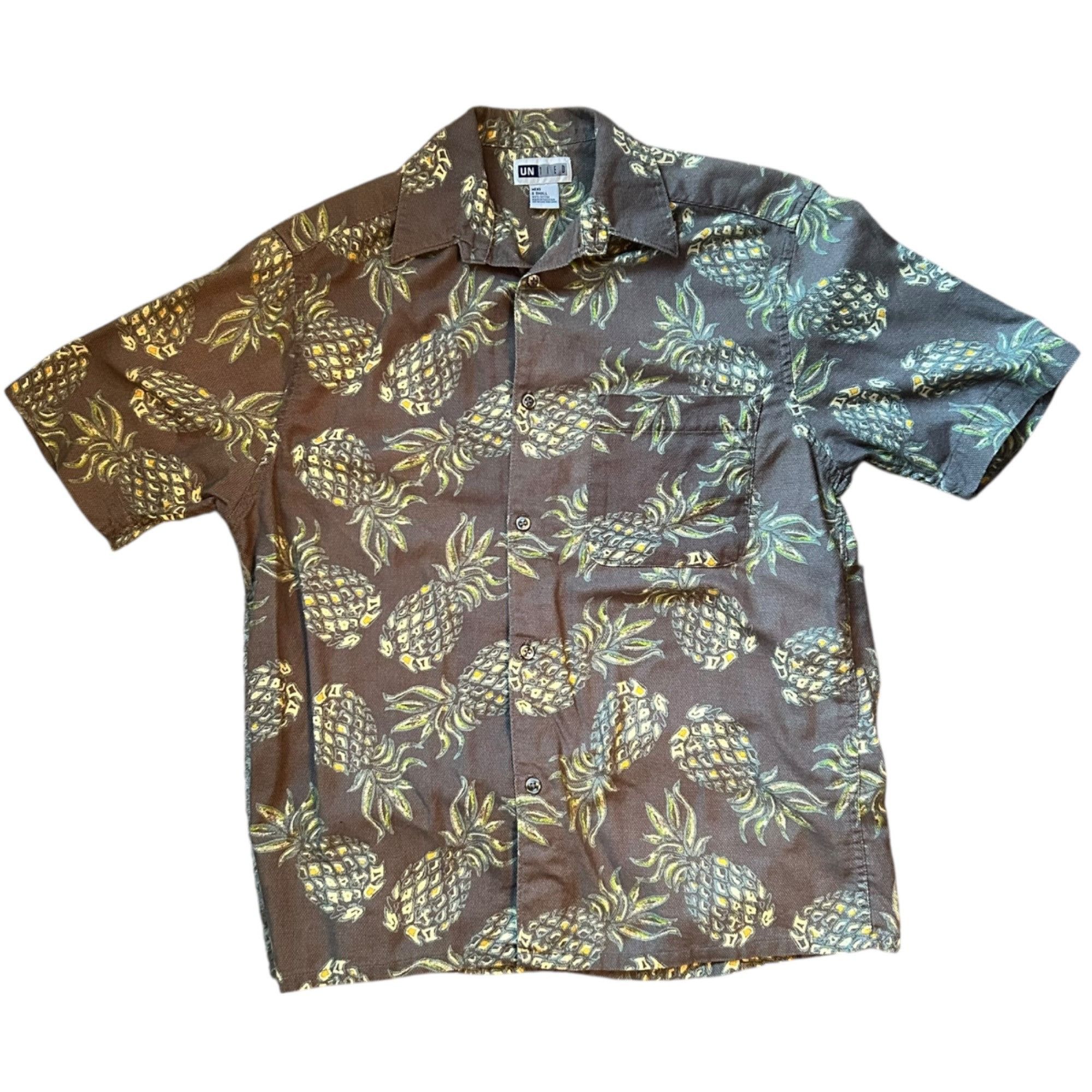 Vintage Vintage Pineapple Button Up Single Stitch Tee Shirt S Size US S / EU 44-46 / 1 - 1 Thumbnail