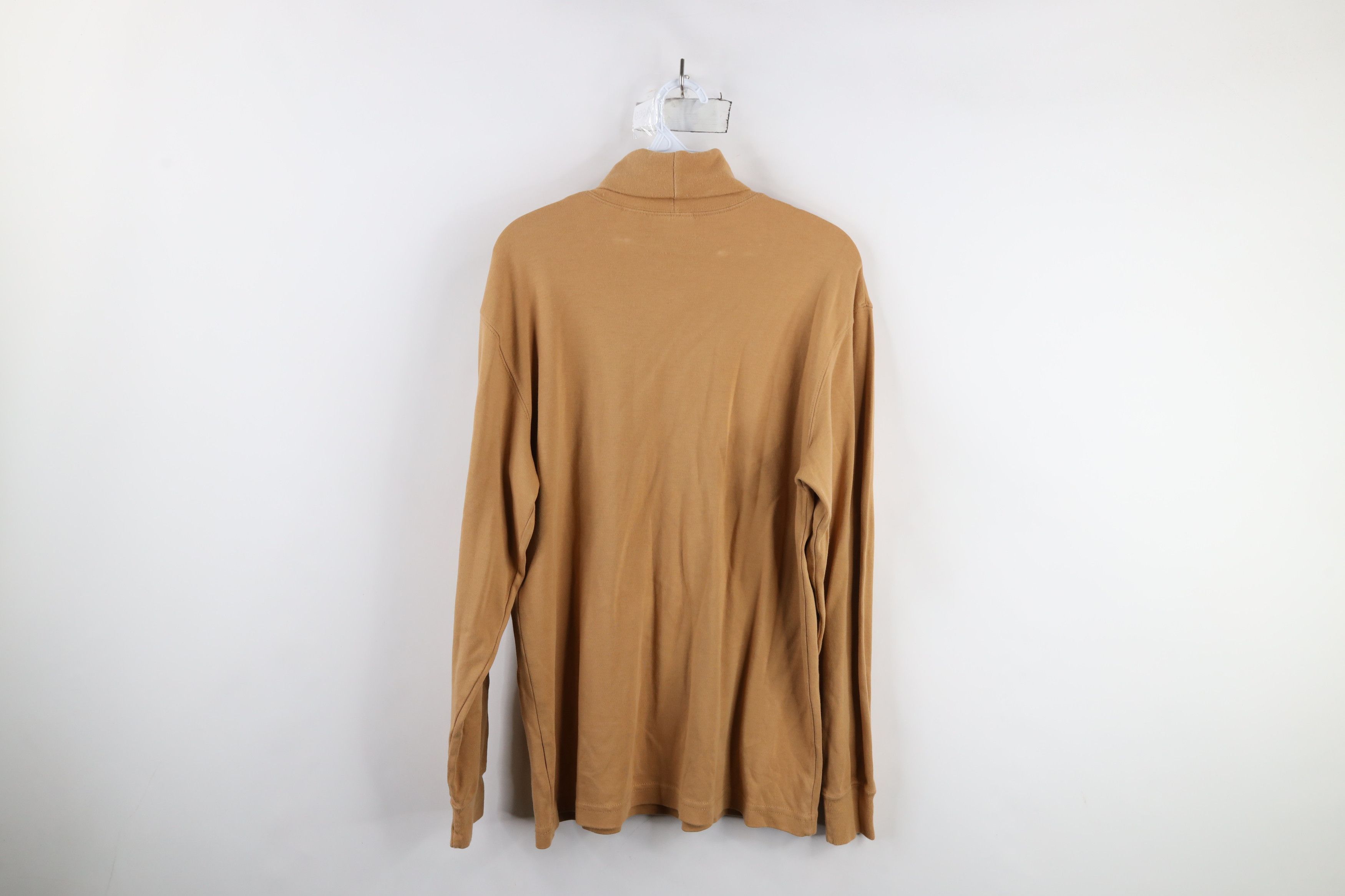 Vintage Vintage 90s Streetwear Blank Turtleneck T-Shirt Wheat Brown Size US M / EU 48-50 / 2 - 8 Thumbnail