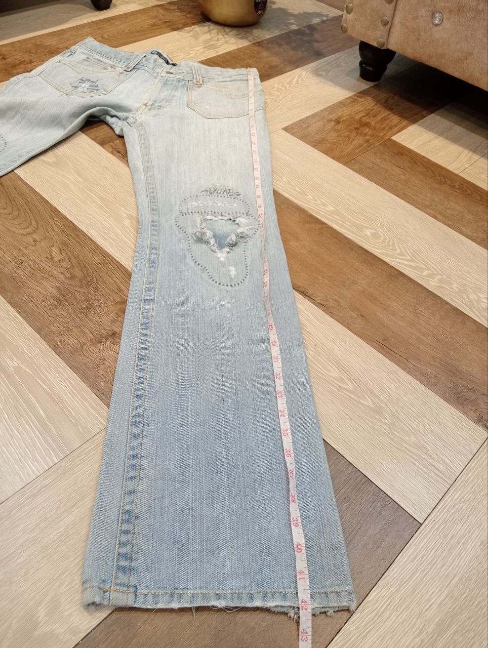 If Six Was Nine JAPANESE CUSTOM CULTURE FLARED JEANS Size US 33 - 21 Thumbnail