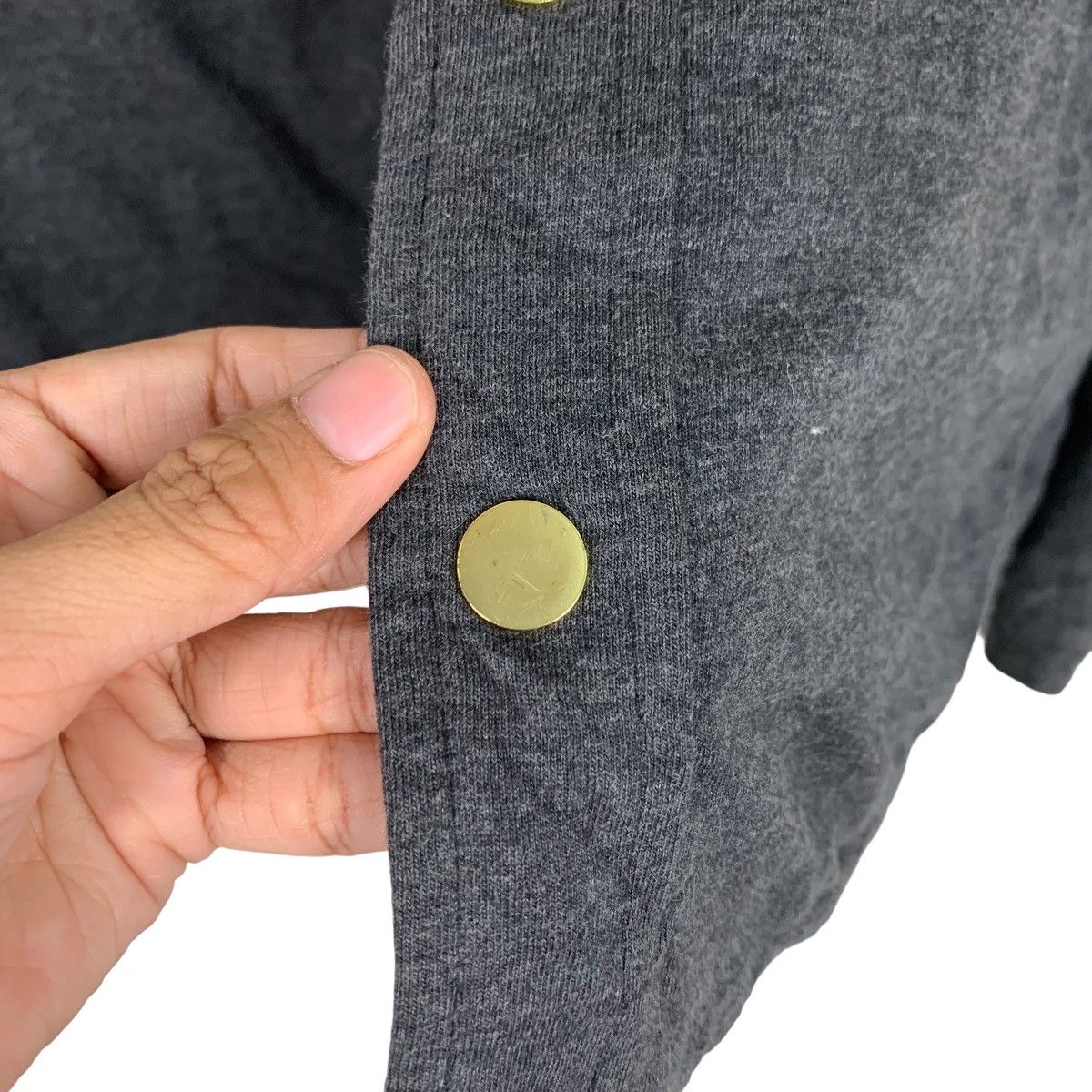 I Love Hand Jam Skulls Big Logo Button Jacket #1022-C46