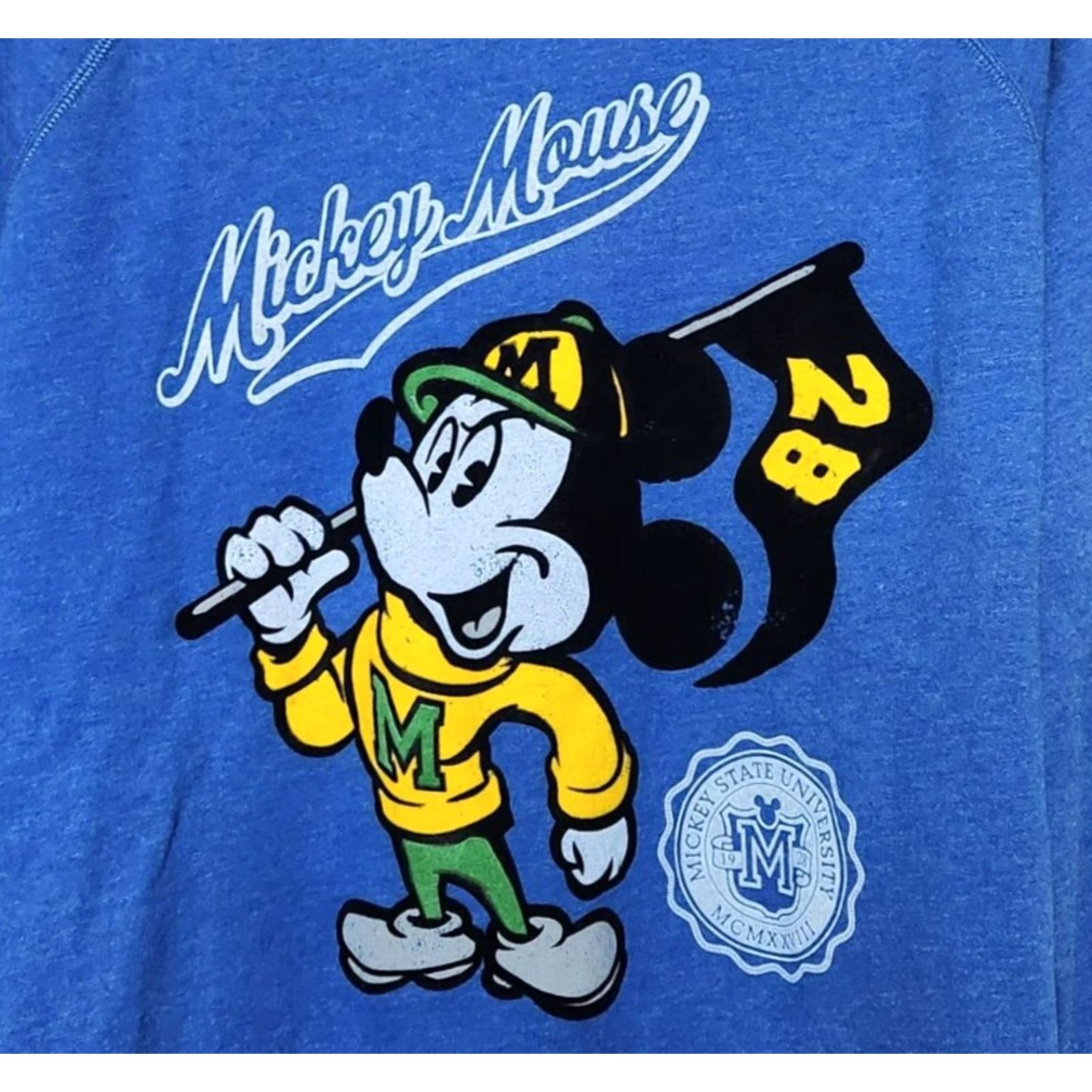 Disney Disney Parks Mickey State University Womens XL Fleece Lined Sweatshirt Blue NWT Size XL / US 12-14 / IT 48-50 - 3 Thumbnail