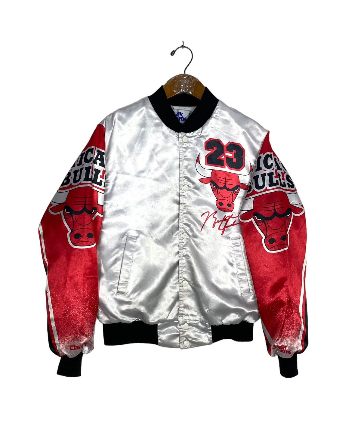 Chalk Line Vtg Chicago Bulls X Michael Jordan Satin Bomber Jacket Size US S / EU 44-46 / 1 - 4 Thumbnail