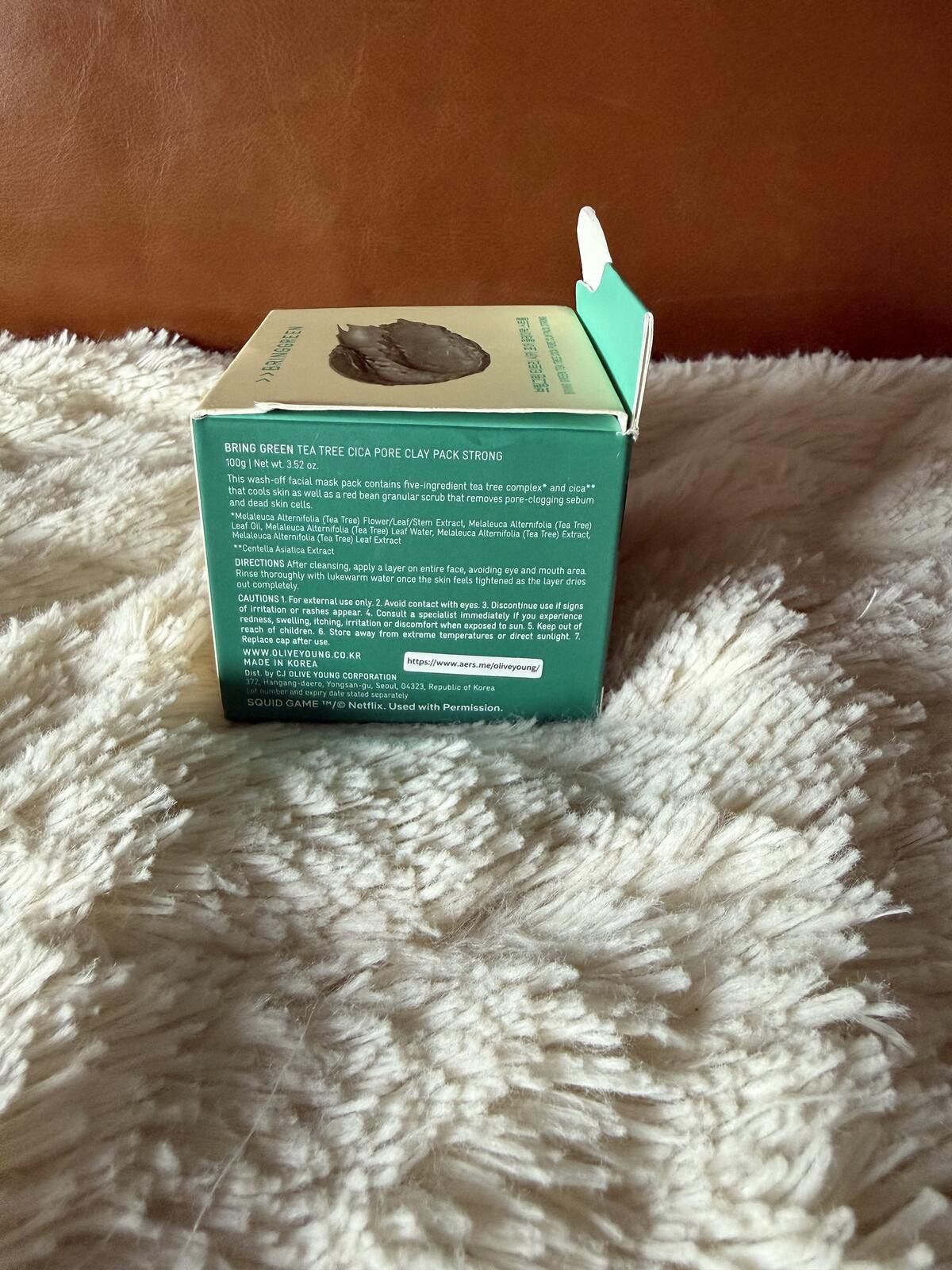 Other BRINGGREEN X SQUID GAME Tea Tree Cica Pore Clay Pack 100g Size ONE SIZE - 4 Thumbnail