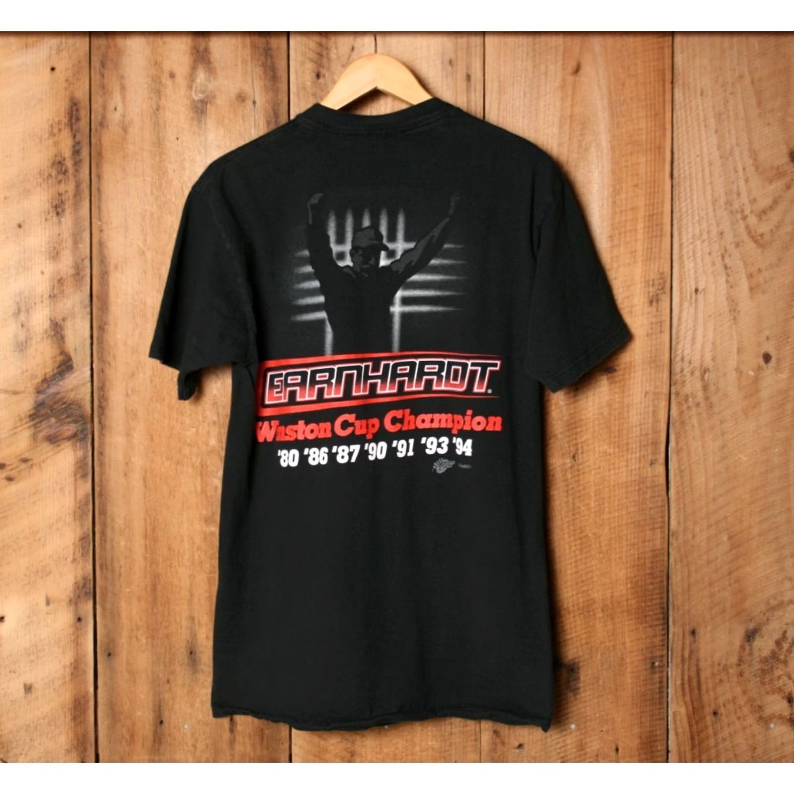 Vintage VINTAGE WINNER'S CIRCLE Dale Earnhardt Winston Cup Champ T-Shirt Men M Black Cotton Crew Neck Short Sleeve 1990s Size US M / EU 48-50 / 2 - 4 Thumbnail