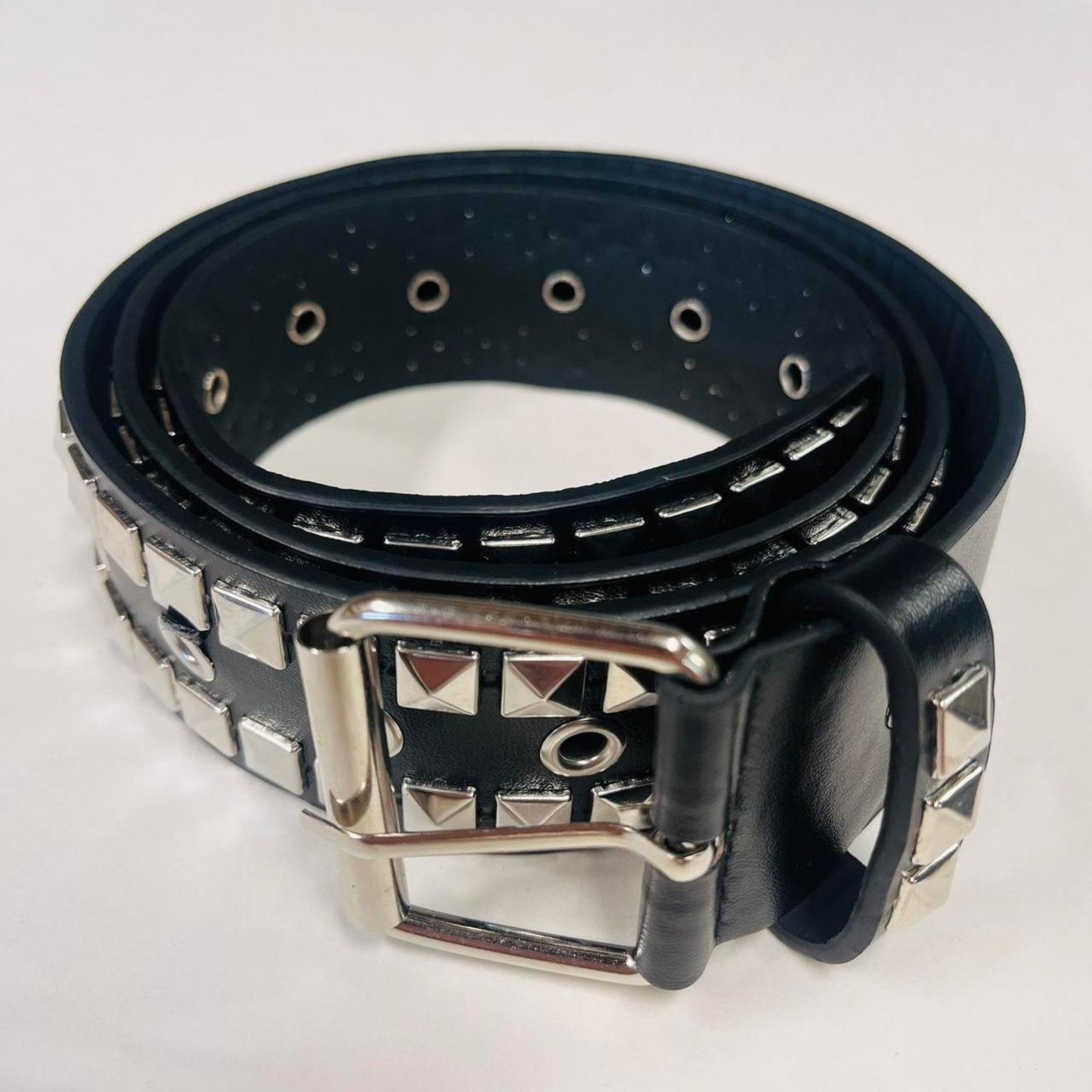 Vintage 2k 2000s classic pyramid studded brown and silver belt Size ONE SIZE - 3 Thumbnail