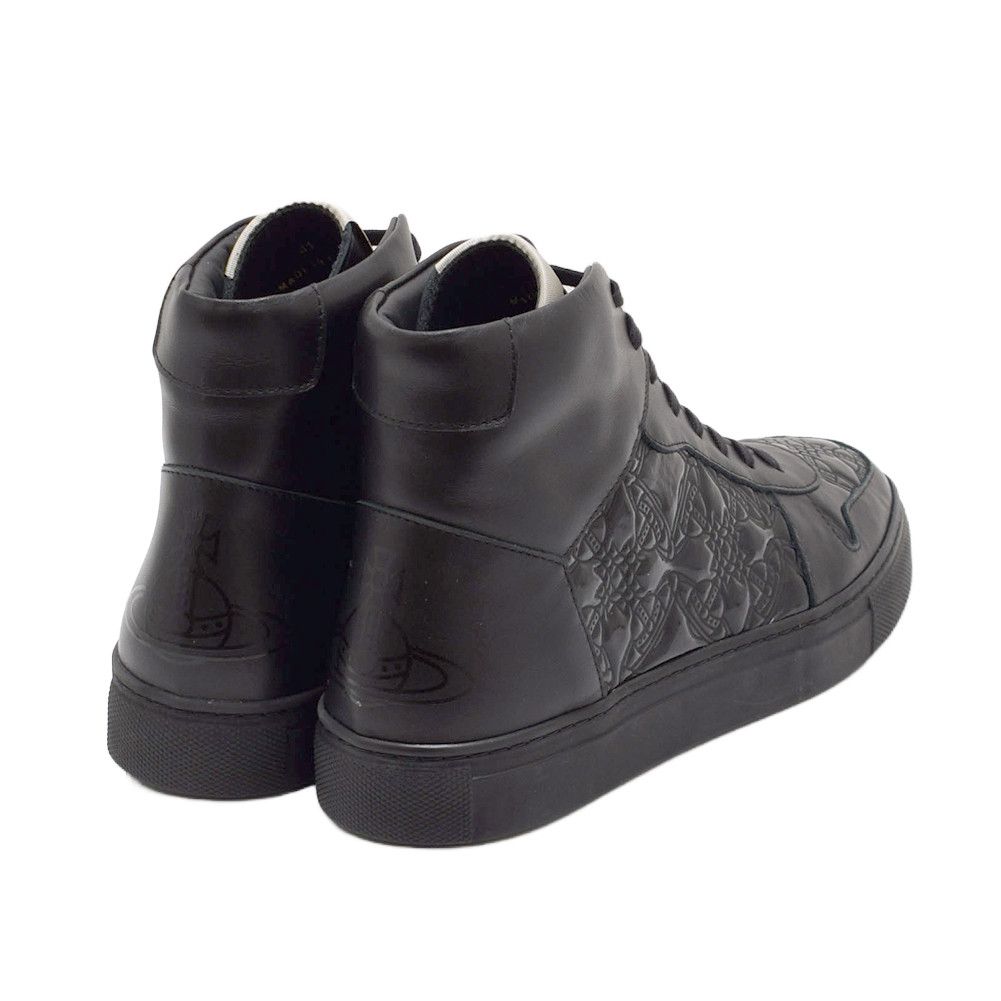 Vivienne Westwood o1y0525 Leather Hi-Top Sneakers in Black Size US 8 / EU 41 - 2 Thumbnail