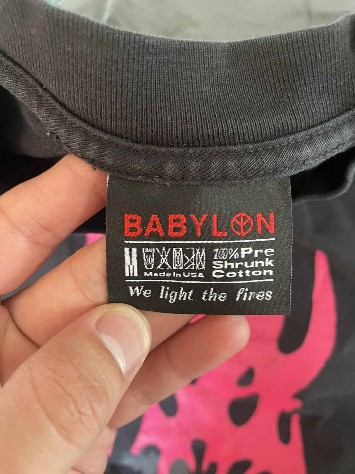 Babylon Babylon Black Long Sleeve Shirt Flames Made in USA Size US M / EU 48-50 / 2 - 8 Thumbnail