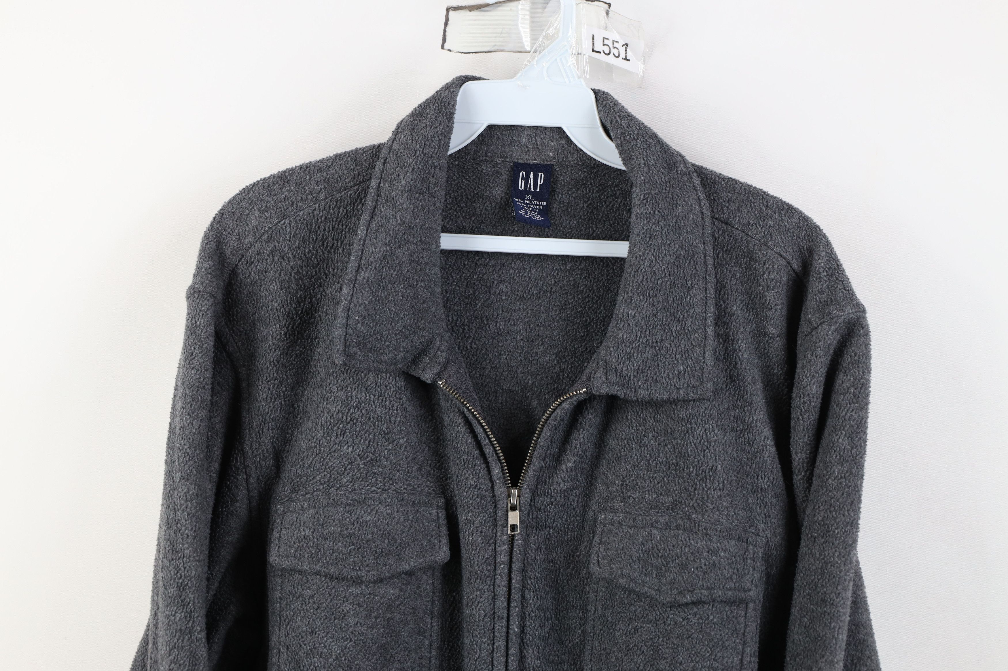 Gap Vintage 90s Y2K Gap Fleece Zip Shirt Jacket Jac Shirt Size XL / US 12-14 / IT 48-50 - 2 Thumbnail