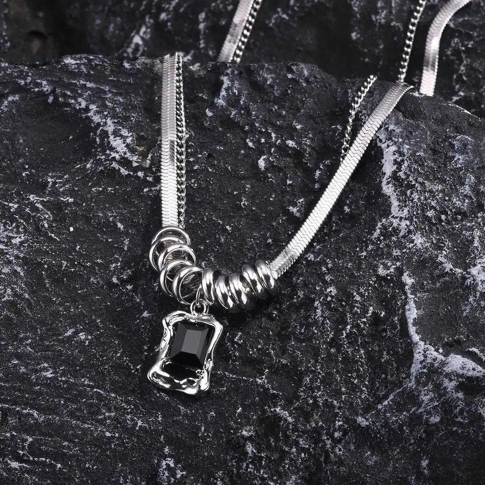 Jewelry Hip-hop Herringbone Chain Necklaces Size ONE SIZE - 1 Thumbnail
