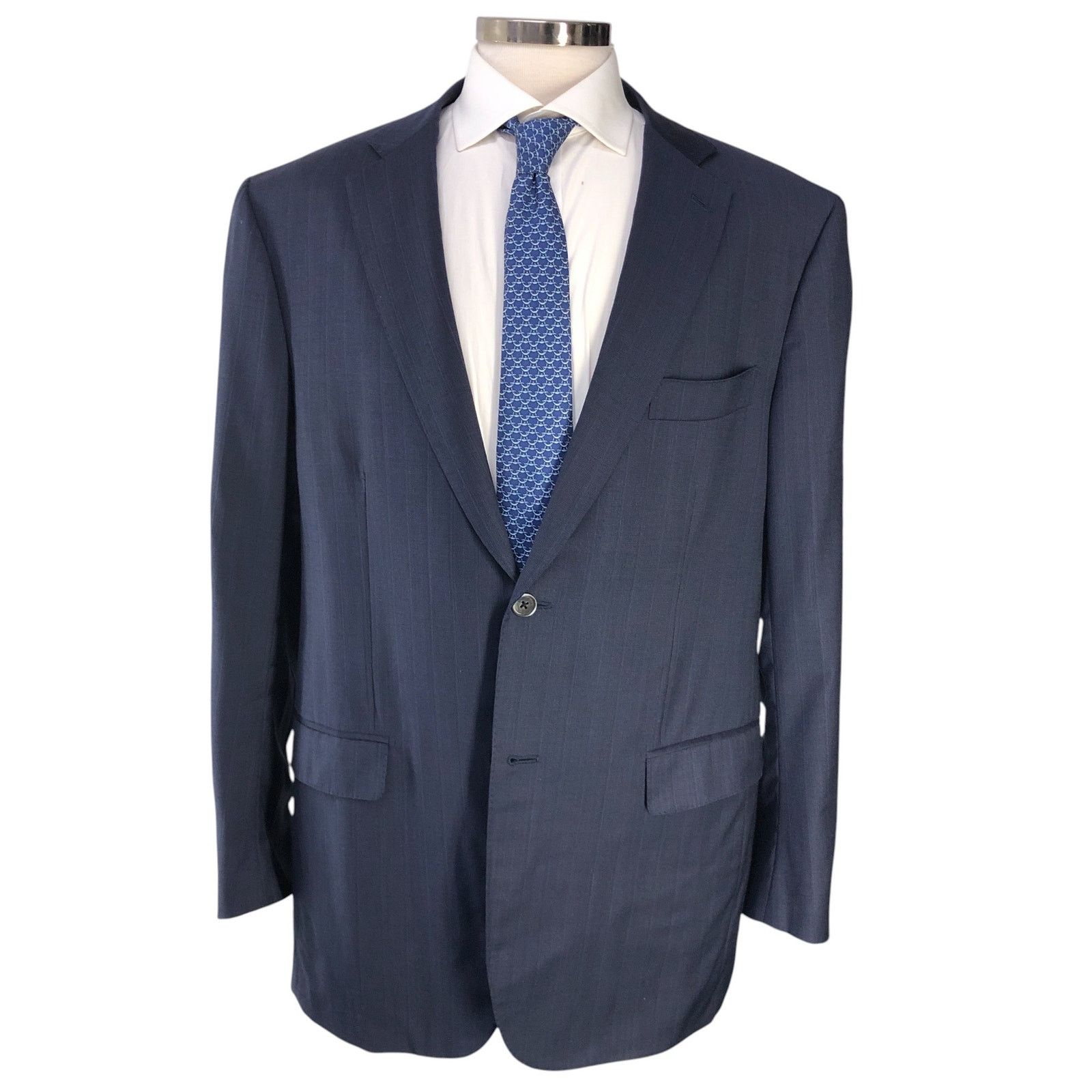 Isaia ISAIA Size 46L Sport Coat Blazer Base S Timeless 140s Blue Size 46L - 14 Thumbnail