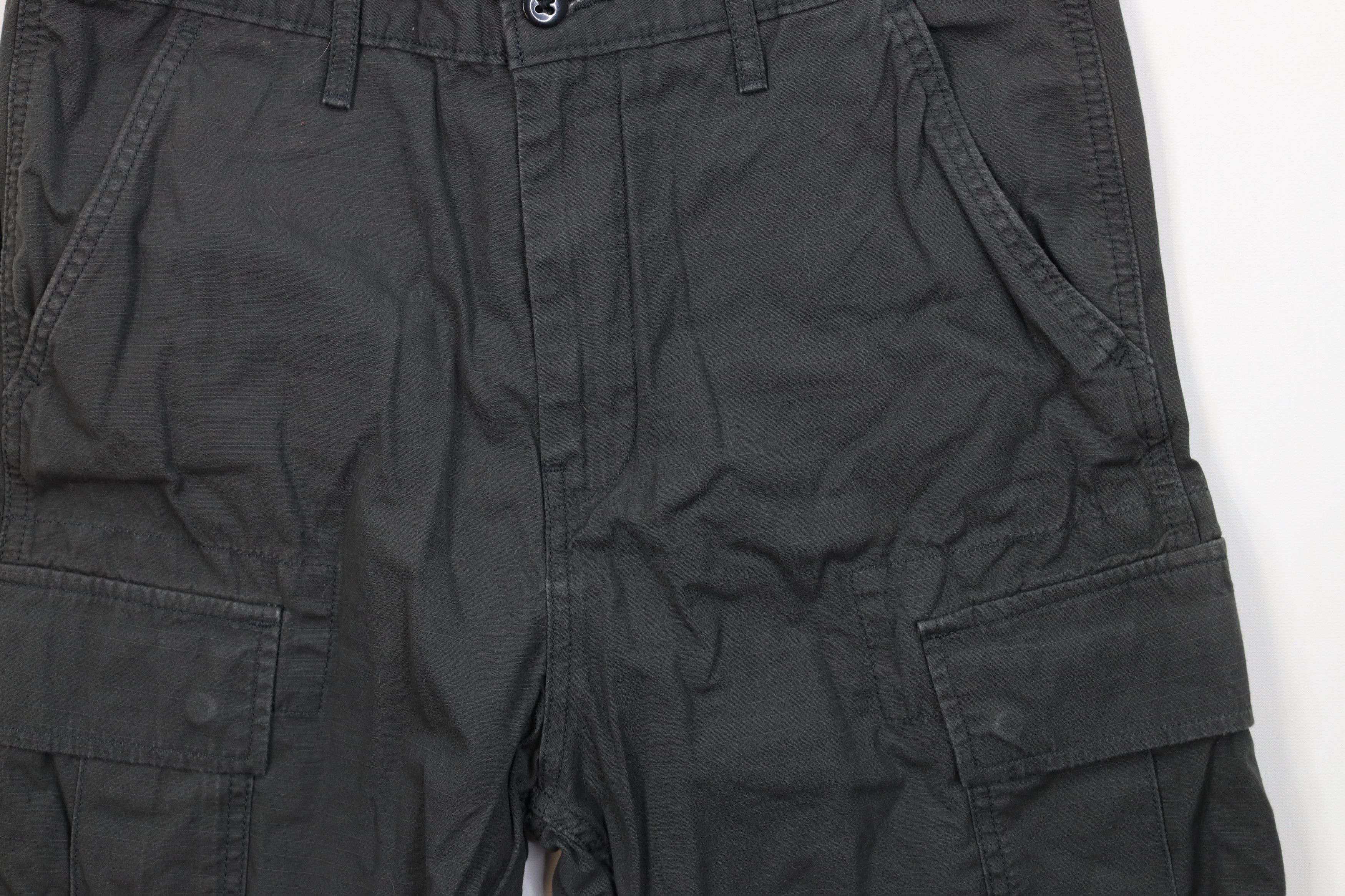 Levi's Vintage Y2K Levis Fit Ripstop Cargo Shorts Dark Gray Cotton Size US 31 - 3 Thumbnail