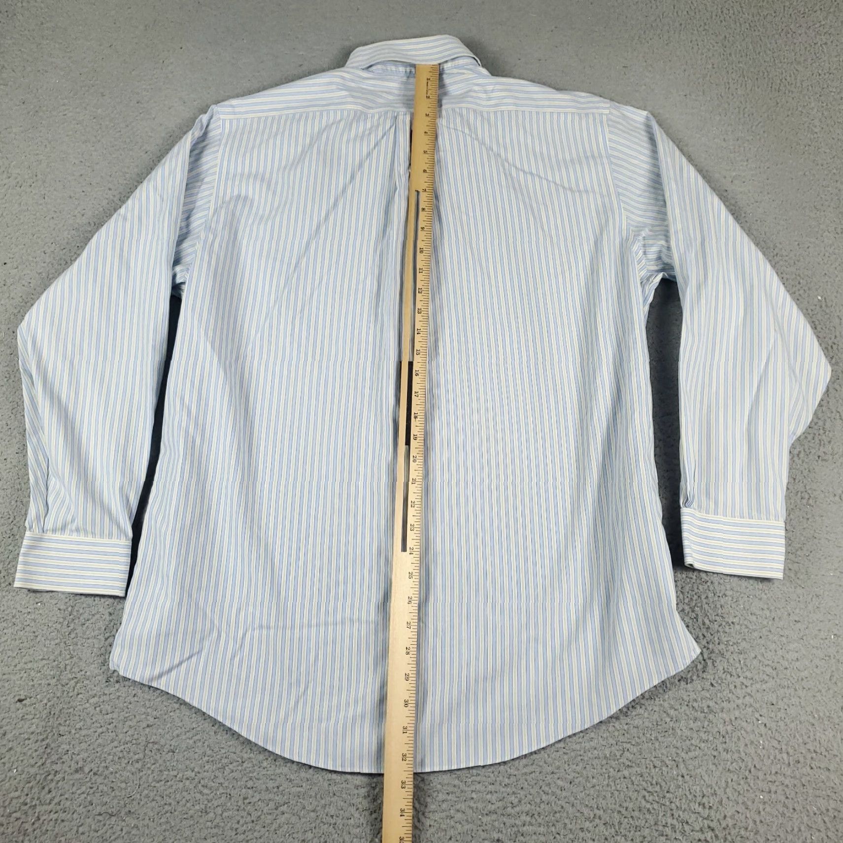Brooks Brothers Brooks Brothers Shirt Mens 16.5 Blue Striped Dress Button Up Long Sleeve Size 42R - 3 Thumbnail