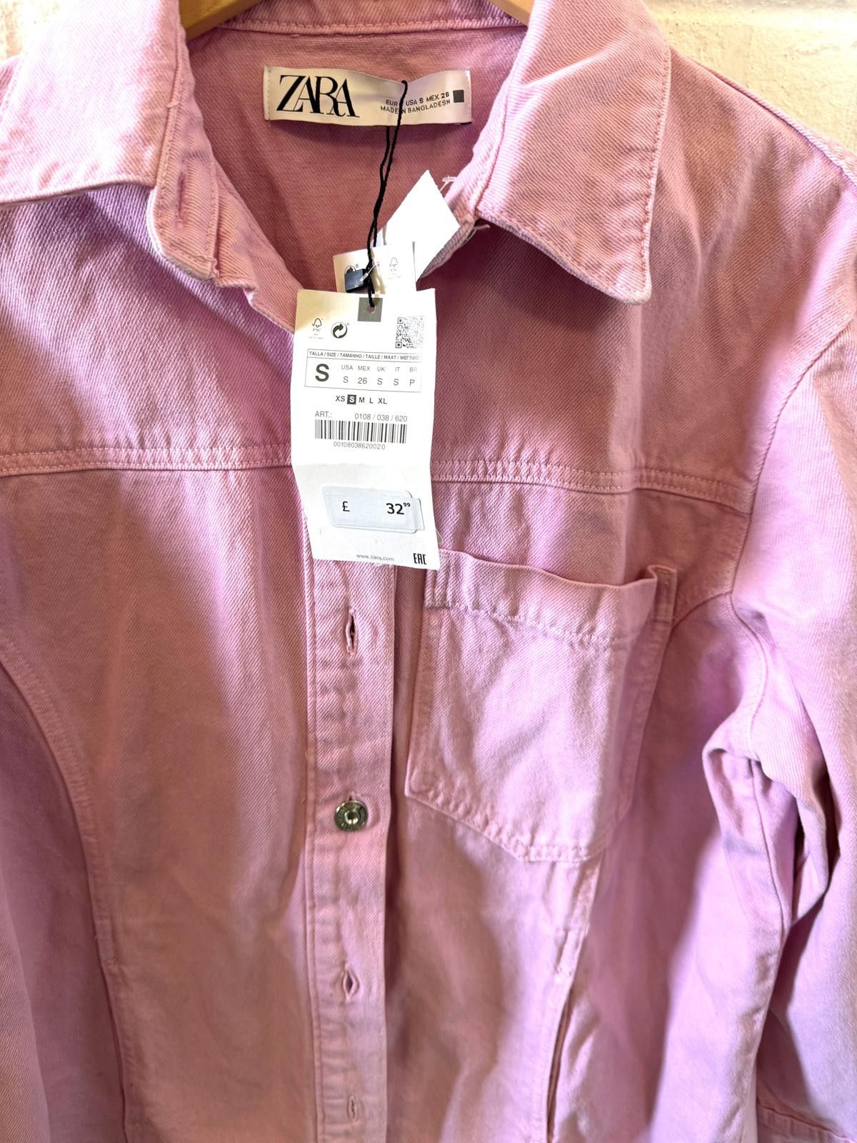 Zara Zara Pink Button-Up Jacket - Size S Size S / US 4 / IT 40 - 3 Thumbnail