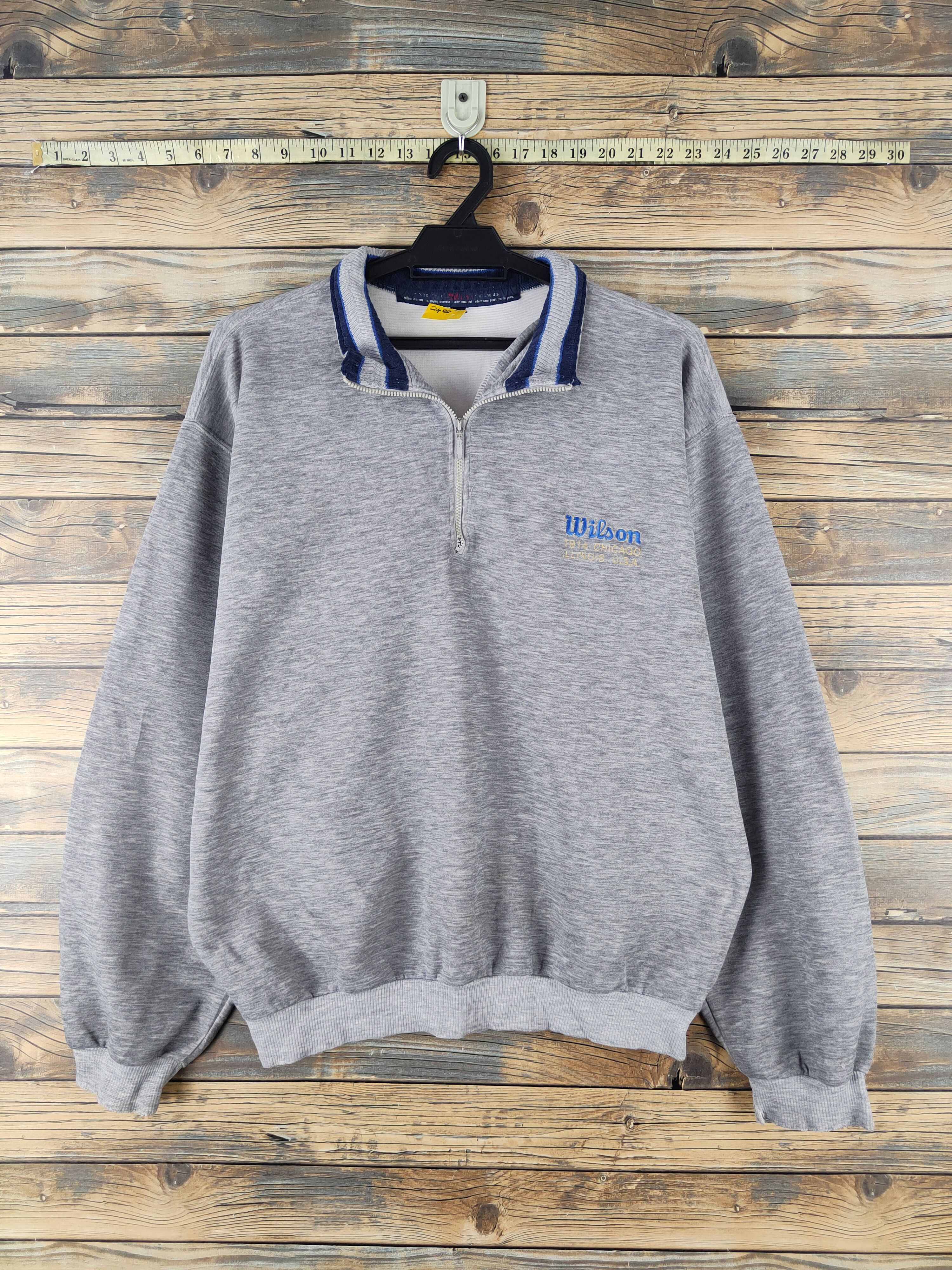 Vintage DL Wilson Gray Sweatshirts #2488 Size US L / EU 52-54 / 3 - 1 Thumbnail