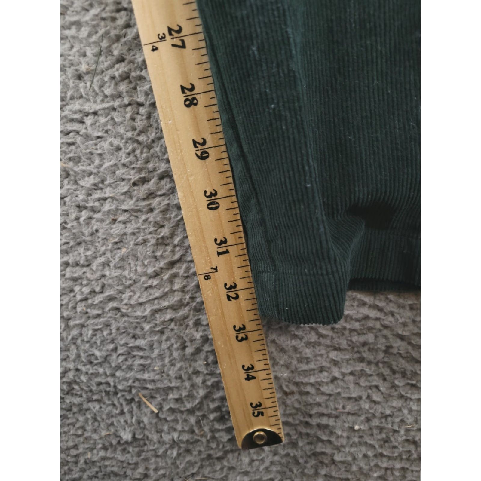 Vintage Linea Uomo Pants Mens 37x33 Green Corduroy Relaxed Fit Chino Cotton Vintage Size US 37 - 7 Thumbnail