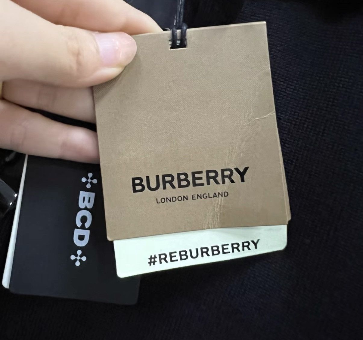 Burberry Burberry Black Knit Short-Sleeve Polo Shirt J41 Size US XL / EU 56 / 4 - 5 Thumbnail