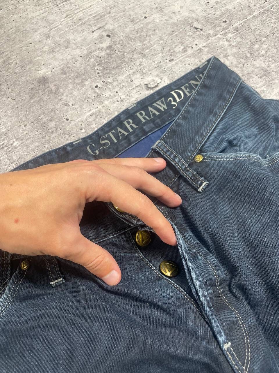 G-Star Vintage G Star Raw 96 Logo Biker Denim Jeans Y2K Size US 32 / EU 48 - 7 Thumbnail