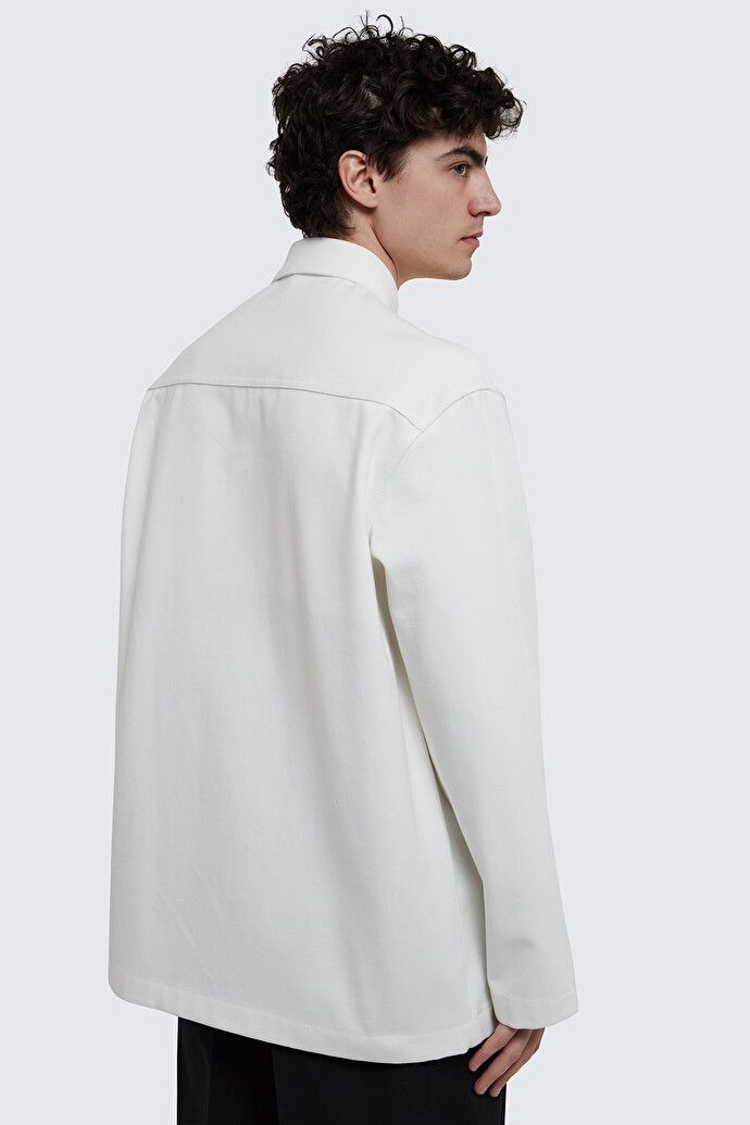 Jil Sander o1y1124 Long Sleeves Cotton Shirt in Porcelain Size US S / EU 44-46 / 1 - 3 Thumbnail