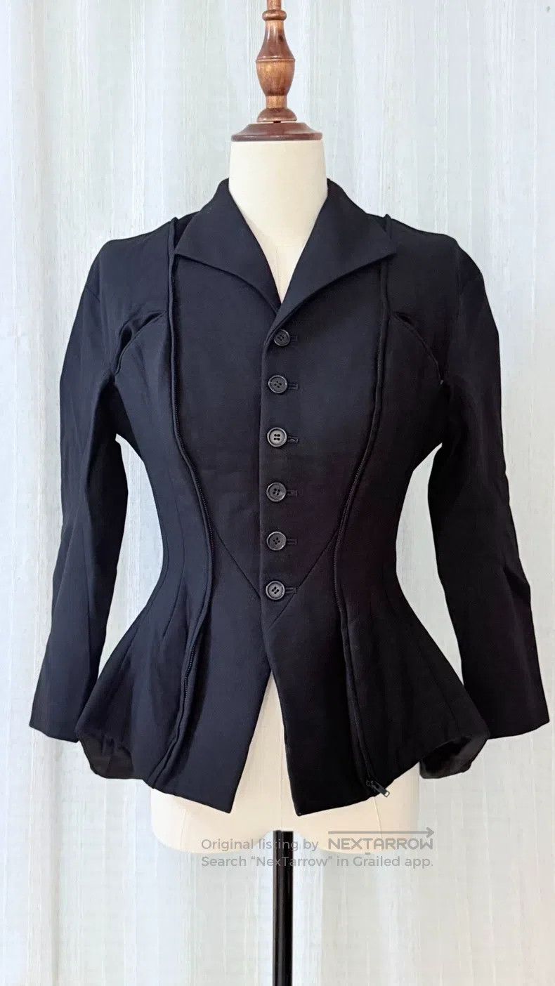 Junya Watanabe Junya Watanabe Black bone design blazer Size M / US 6-8 / IT 42-44 - 2 Thumbnail