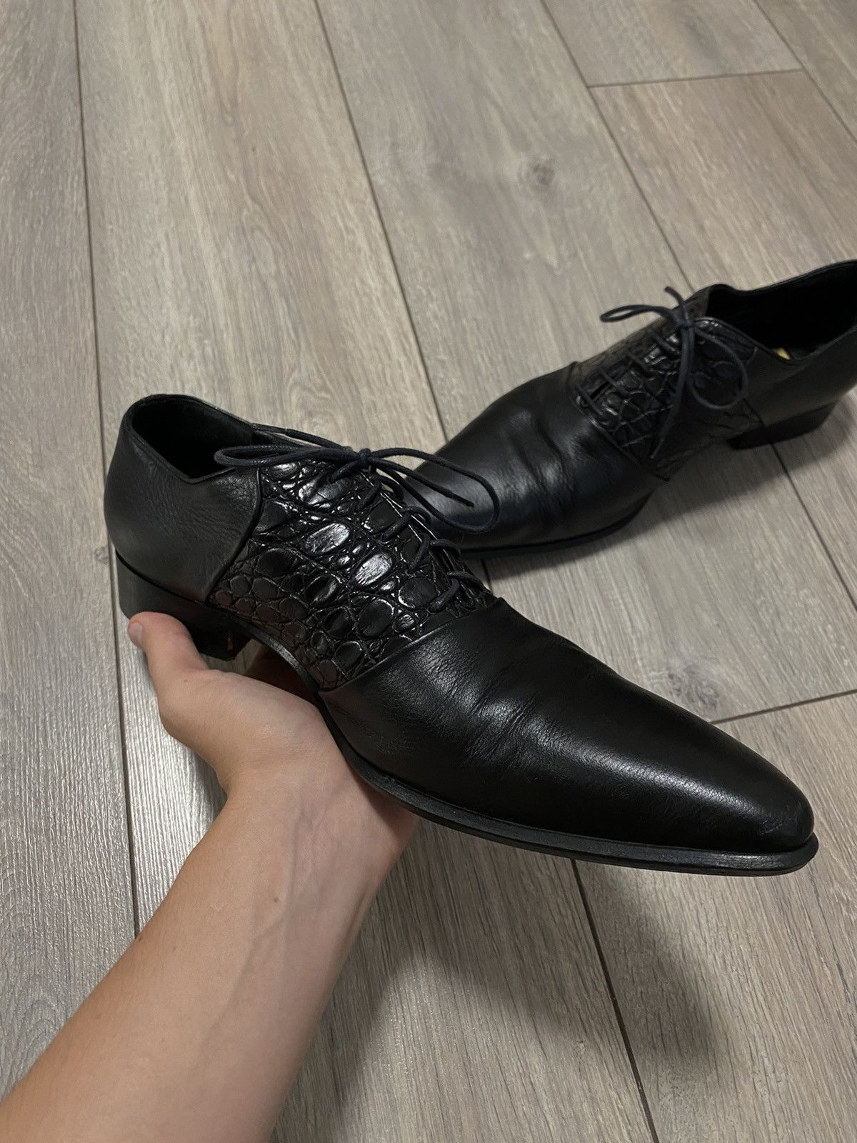 Zilli Zilli Shoes Crocodile Oxford Leather Genuine Derby Aligator Size US 8.5 / EU 41-42 - 2 Thumbnail