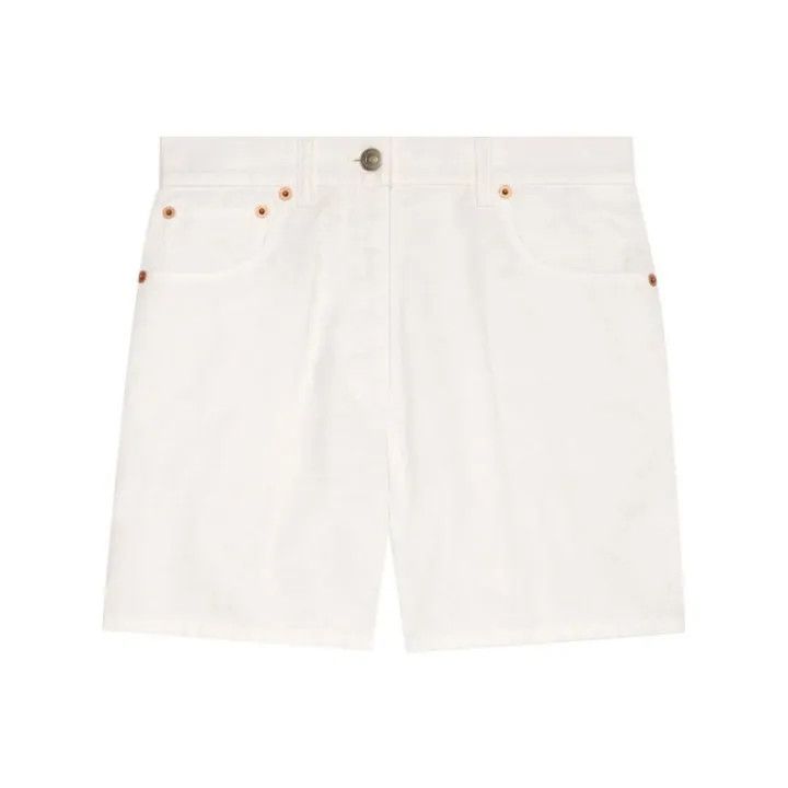 Gucci Gucci FW21 White Denim Pocket Shorts Size 24" / US 00 / IT 34 - 1 Thumbnail