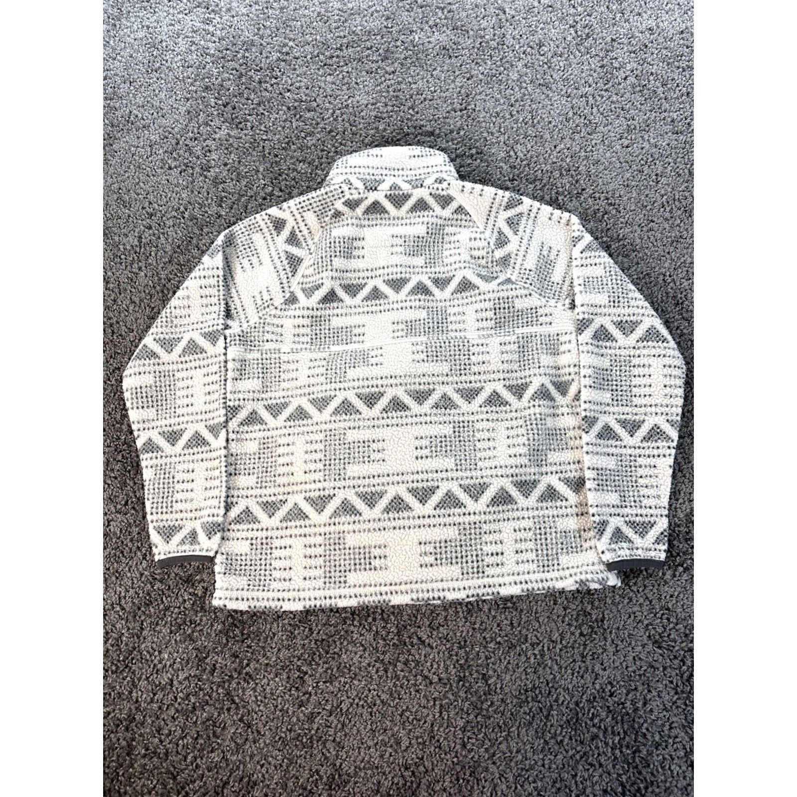 Carhartt VINTAGE? Carhartt Jacket Womens L White Geometric Fleece Snap Anorak Pullover OJ4991-W Size L / US 10 / IT 46 - 5 Thumbnail