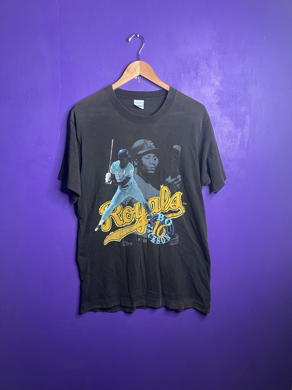 MLB × Salem Sportswear × Vintage Vintage 90s Salem sportswear Royals Bo Jackson t-shirt Size US L / EU 52-54 / 3 - 1 Thumbnail