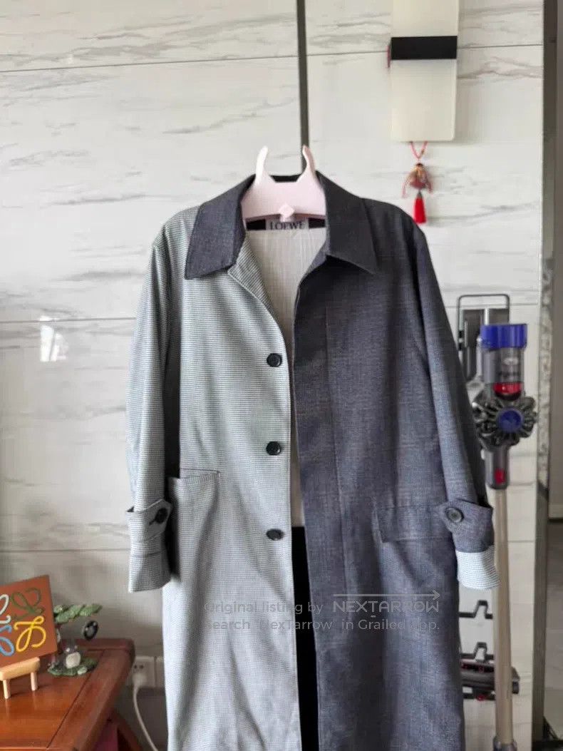 Loewe Loewe Houndstooth Asymmetrical Color Block Windbreaker Hoo Size US M / EU 48-50 / 2 - 7 Thumbnail