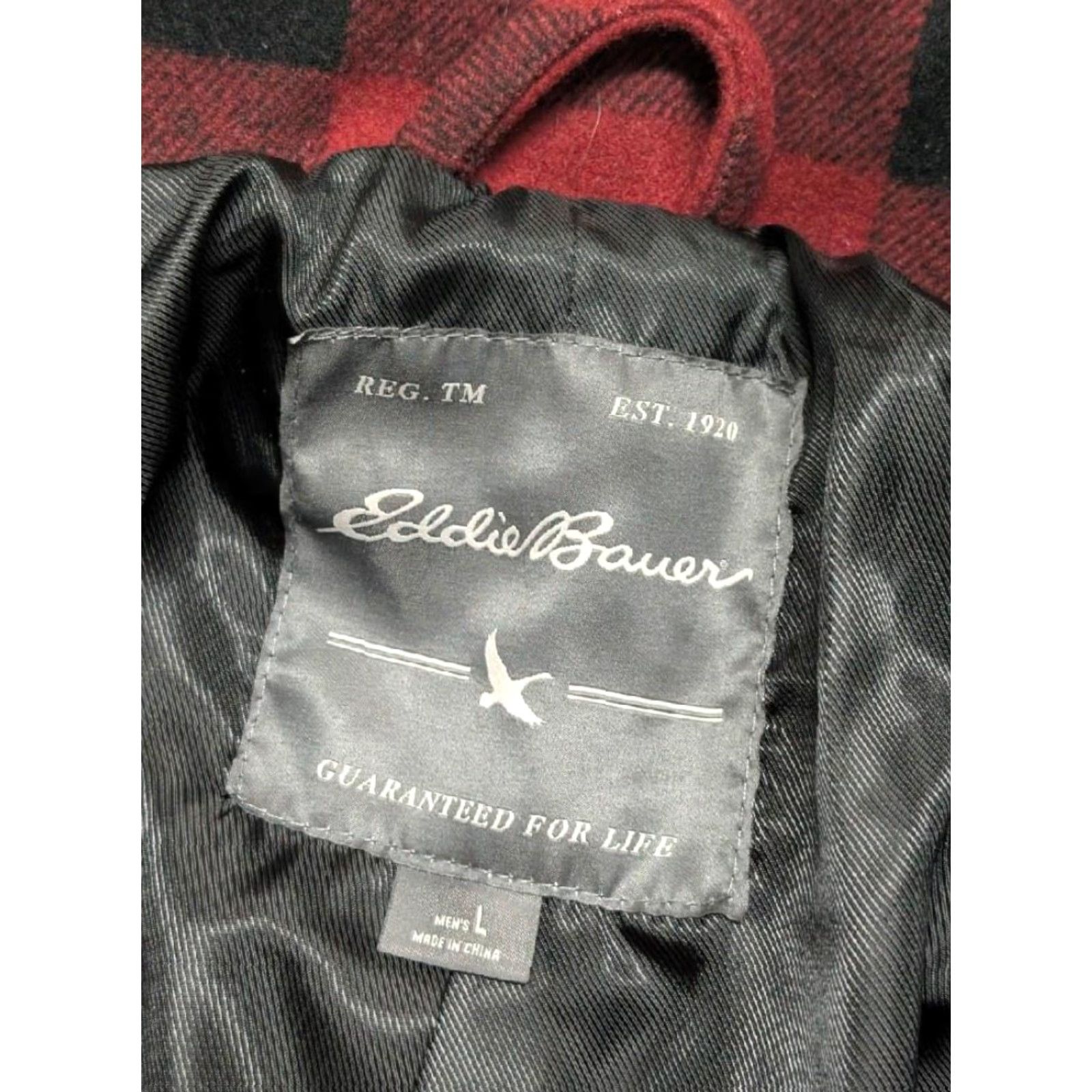 Eddie Bauer VINTAGE Eddie Bauer Men Coat Wool Blend Buffalo Plaid Parka L Chest 44 in Red/Black wool blend field coat Size US L / EU 52-54 / 3 - 7 Thumbnail