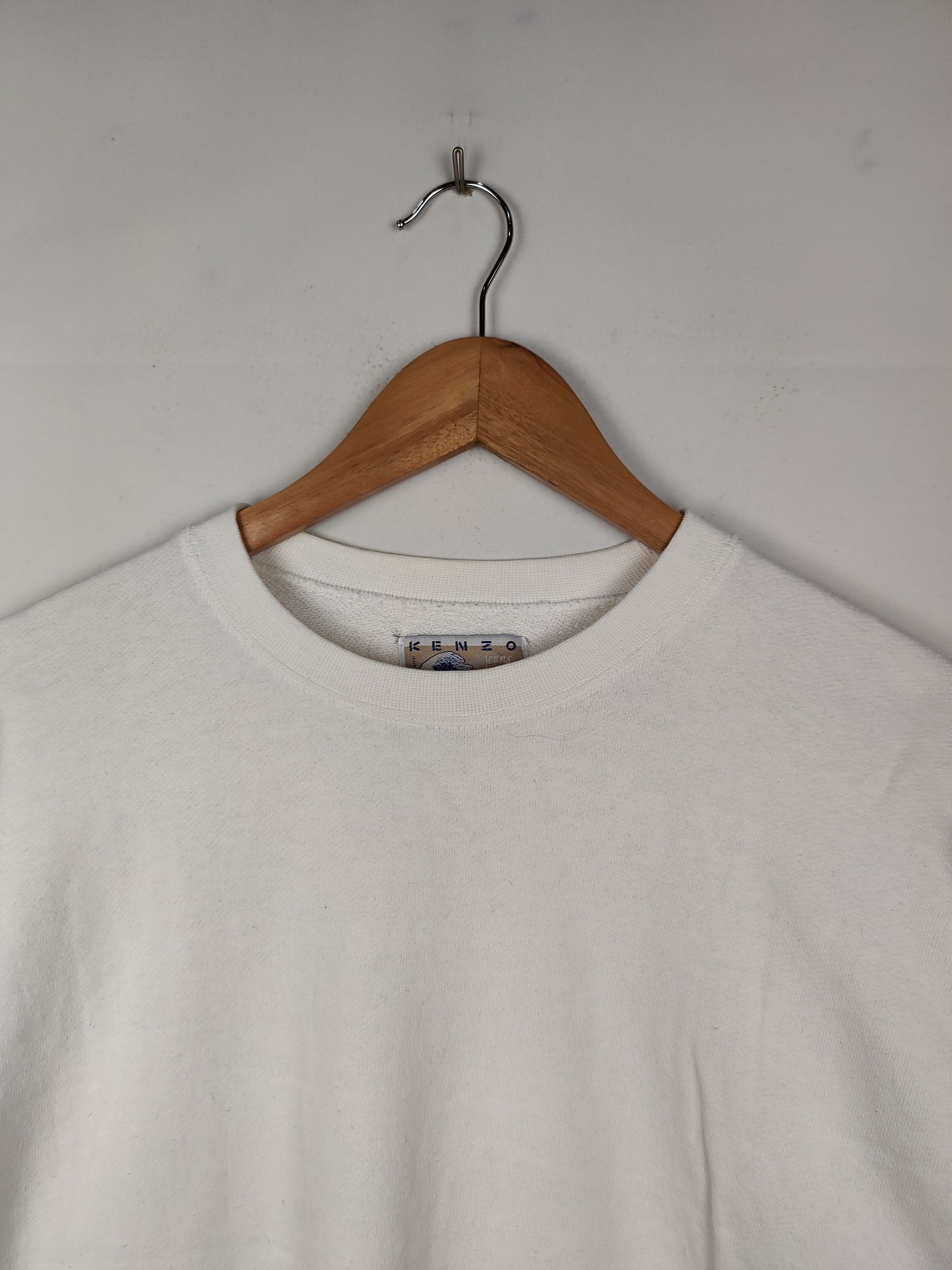 Kenzo × Vintage Vintage Kenzo White Sweatshirt Size US L / EU 52-54 / 3 - 3 Thumbnail