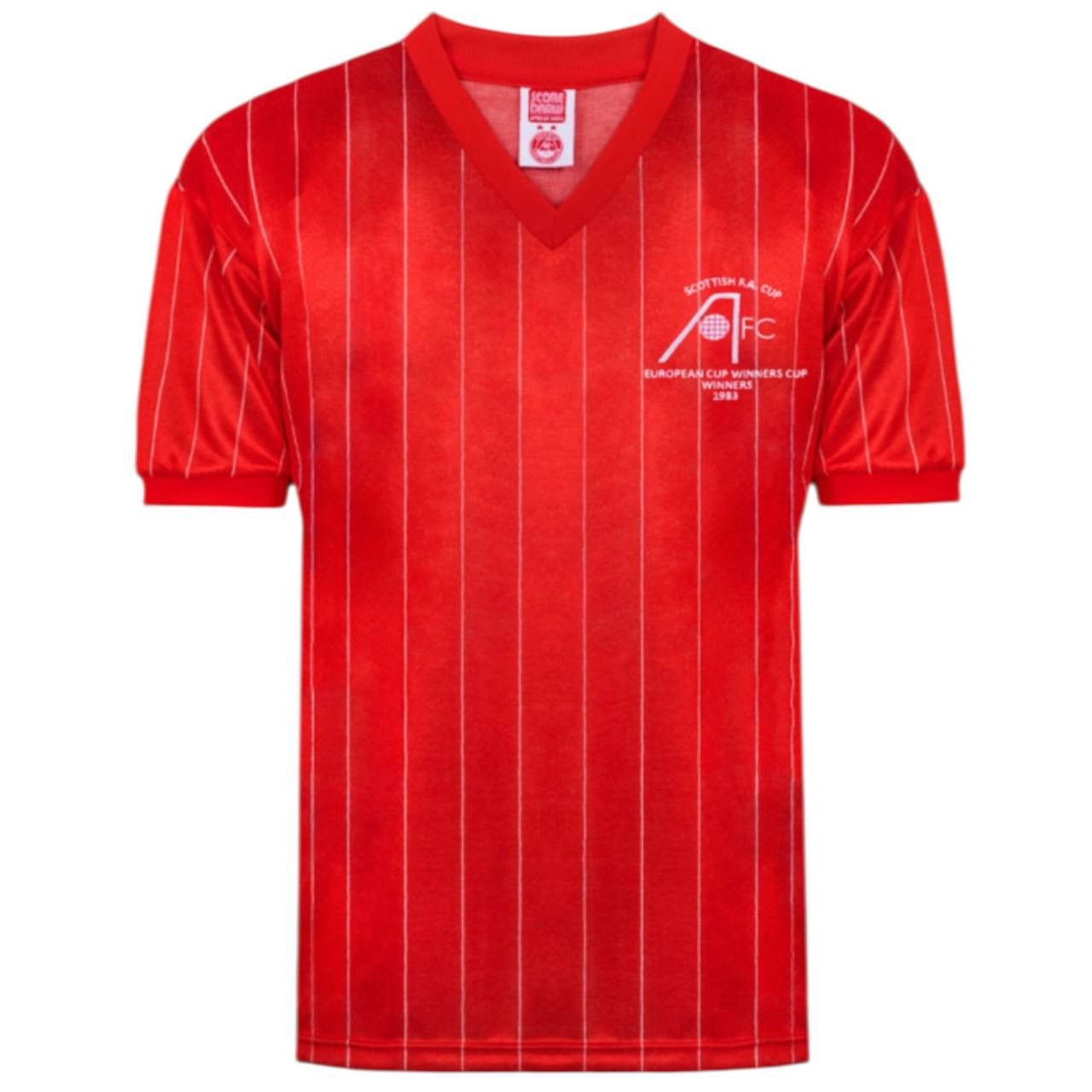 Vintage 1983 ABERDEEN FC ECWC FINAL CUP REMAKE SOCCER JERSEY SHIRT L Size US L / EU 52-54 / 3 - 1 Thumbnail